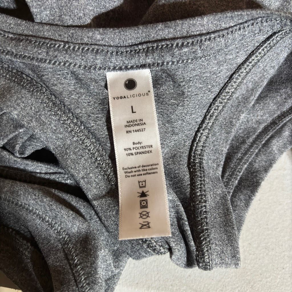 Other Yogalicious Scoop Neck Sleeveless Heather Racerback Workout Size L / US 10 / IT 46 - 3 Thumbnail