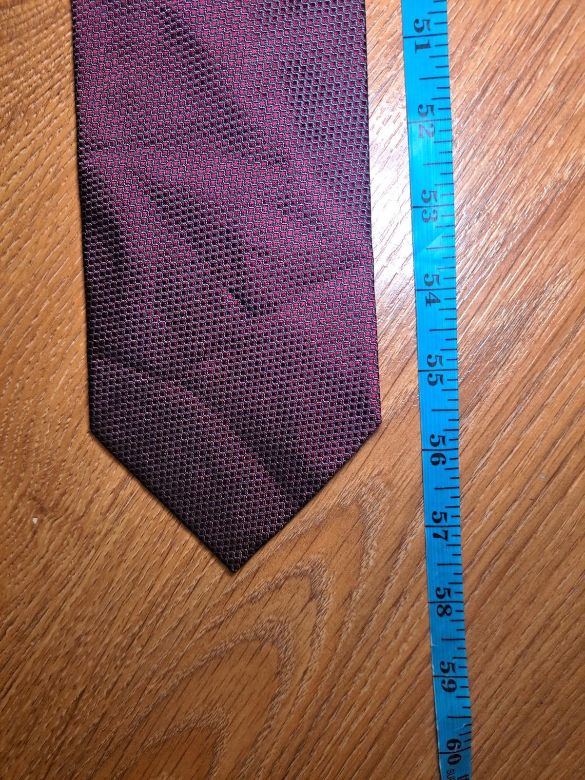 Giorgio Armani Giorgio Armani Collezioni Silk Tie Red Sharkskin Wide Size ONE SIZE - 6 Thumbnail