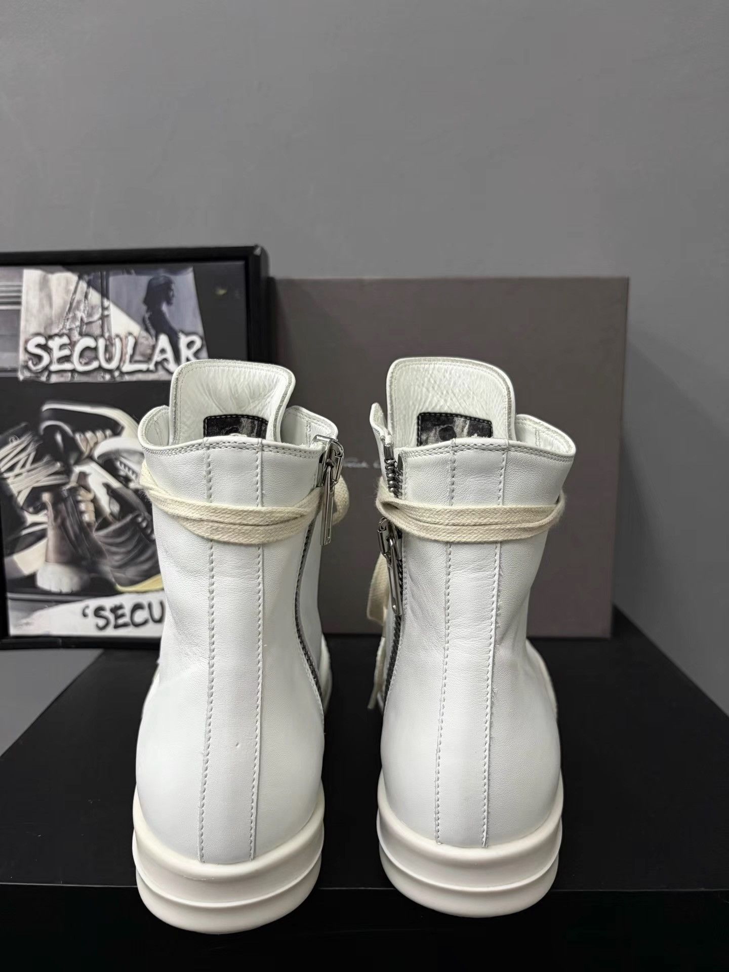 Rick Owens Rick Owens Mainline Milk White Ramones High-Tops K34 Size US 6 / IT 36 - 7 Thumbnail