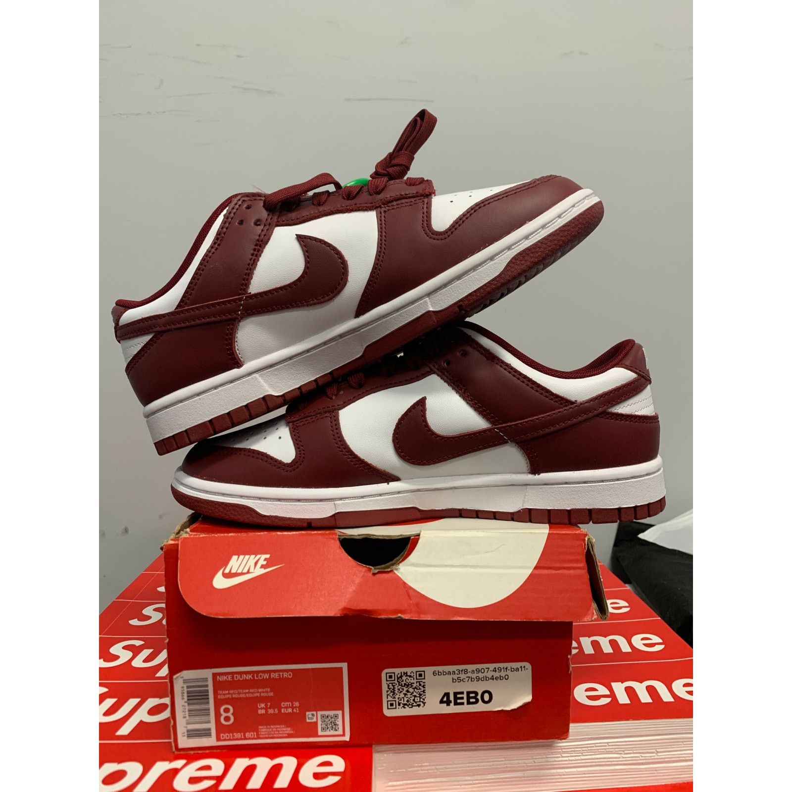 Nike Nike Dunk Low Team Red White Size 8 Brand New SHIPS NOW Size US 8 / EU 41 - 5 Thumbnail