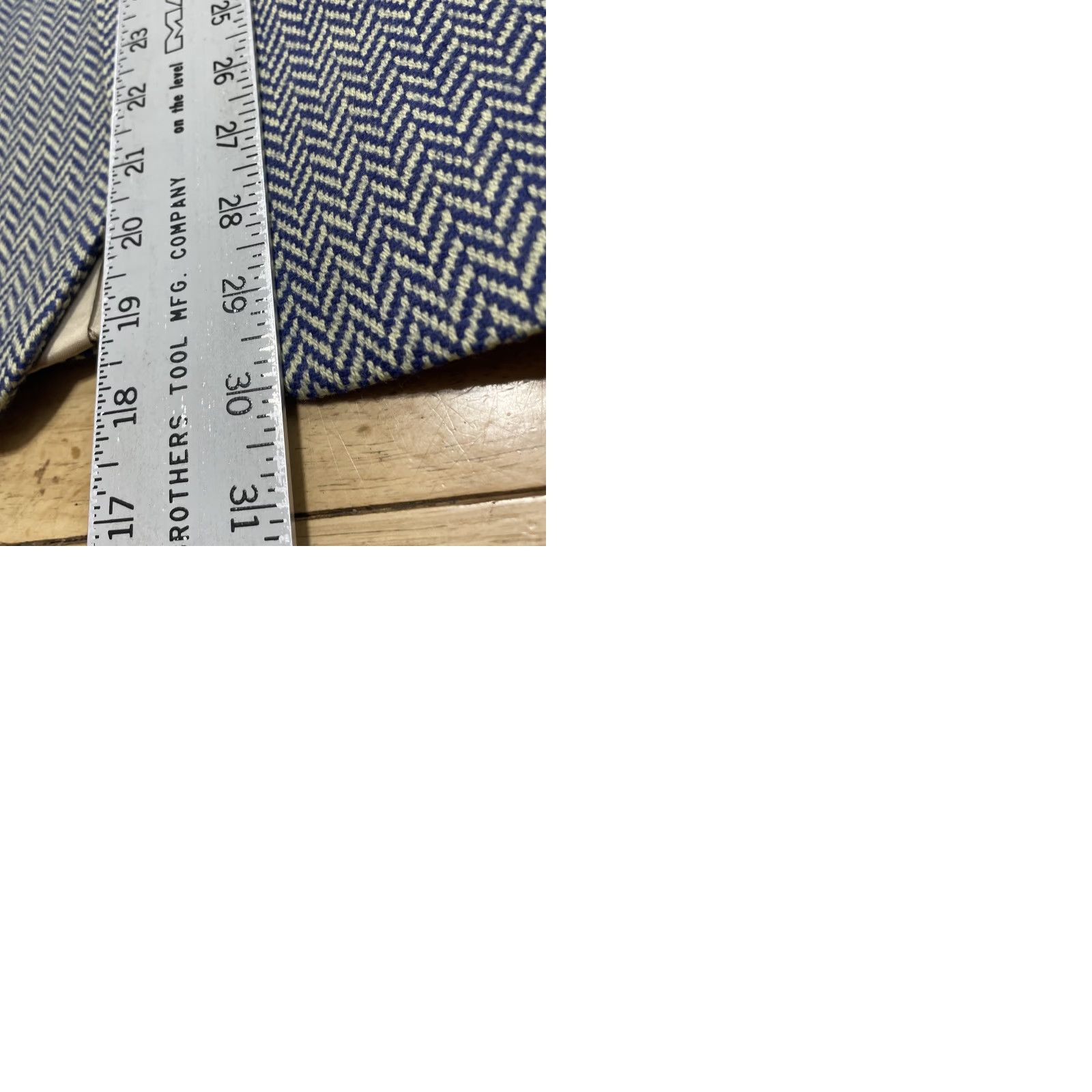 Vintage VINTAGE Only by Eckerle Wool Blazer Men 42R Tweed Herringbone Blue Yellow 90s Notch Lapel Single-Breasted 2-Button Casual Business Size 42R - 12 Thumbnail