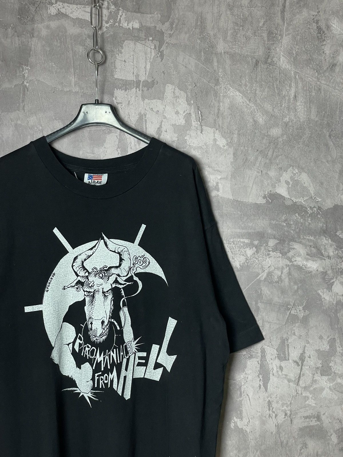 Band Tees × Vintage Vintage pyromaniacs from hell band t shirt y2k singlestitch Size US L / EU 52-54 / 3 - 4 Thumbnail