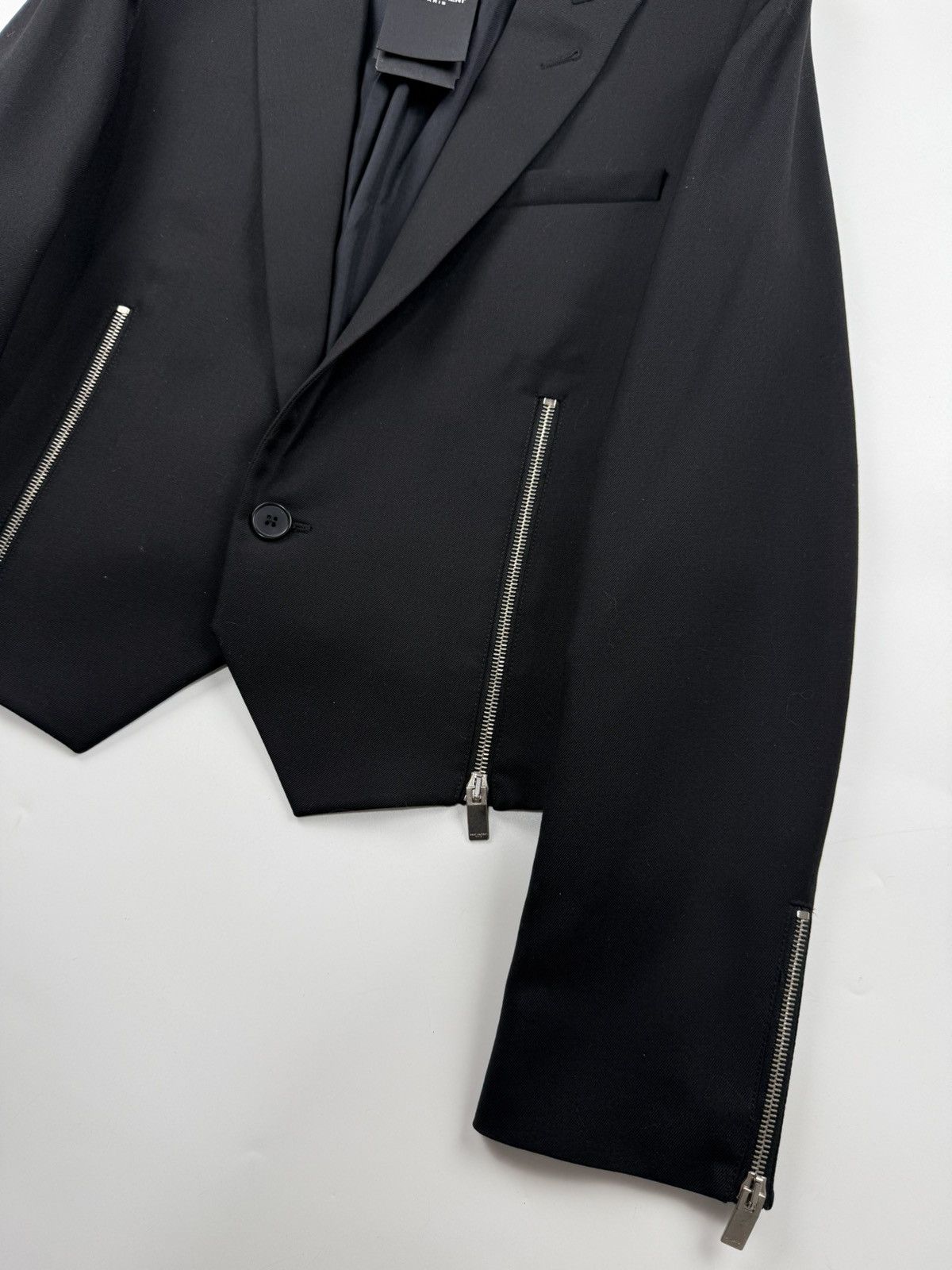 Saint Laurent Paris Saint Laurent Hedi Slimane SS13 Wool Spencer Cropped Jacket Size US M / EU 48-50 / 2 - 5 Thumbnail