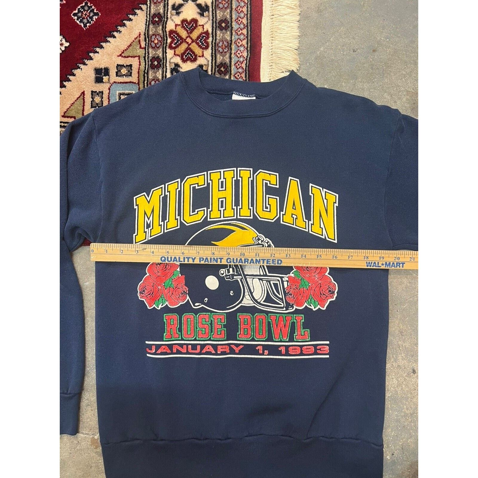 Signal Sport VTG 1993 Michigan Rose Bowl Crewneck Mens Size L Wolverines Size US L / EU 52-54 / 3 - 4 Thumbnail