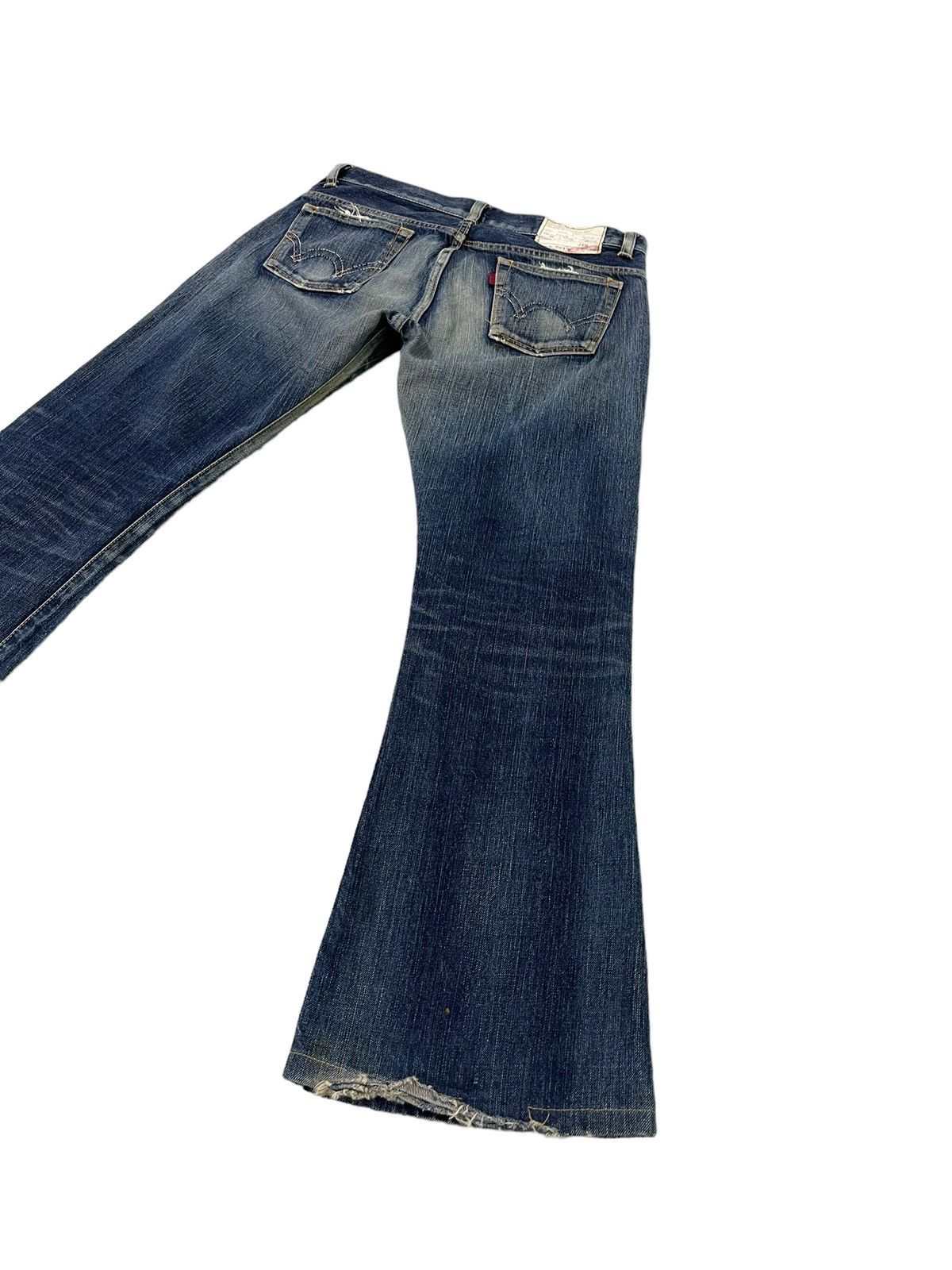 Edwin Flare Jeans Edwin Japan Faded Distress Boot Cut 7🟦9 Size US 32 / EU 48 - 13 Thumbnail