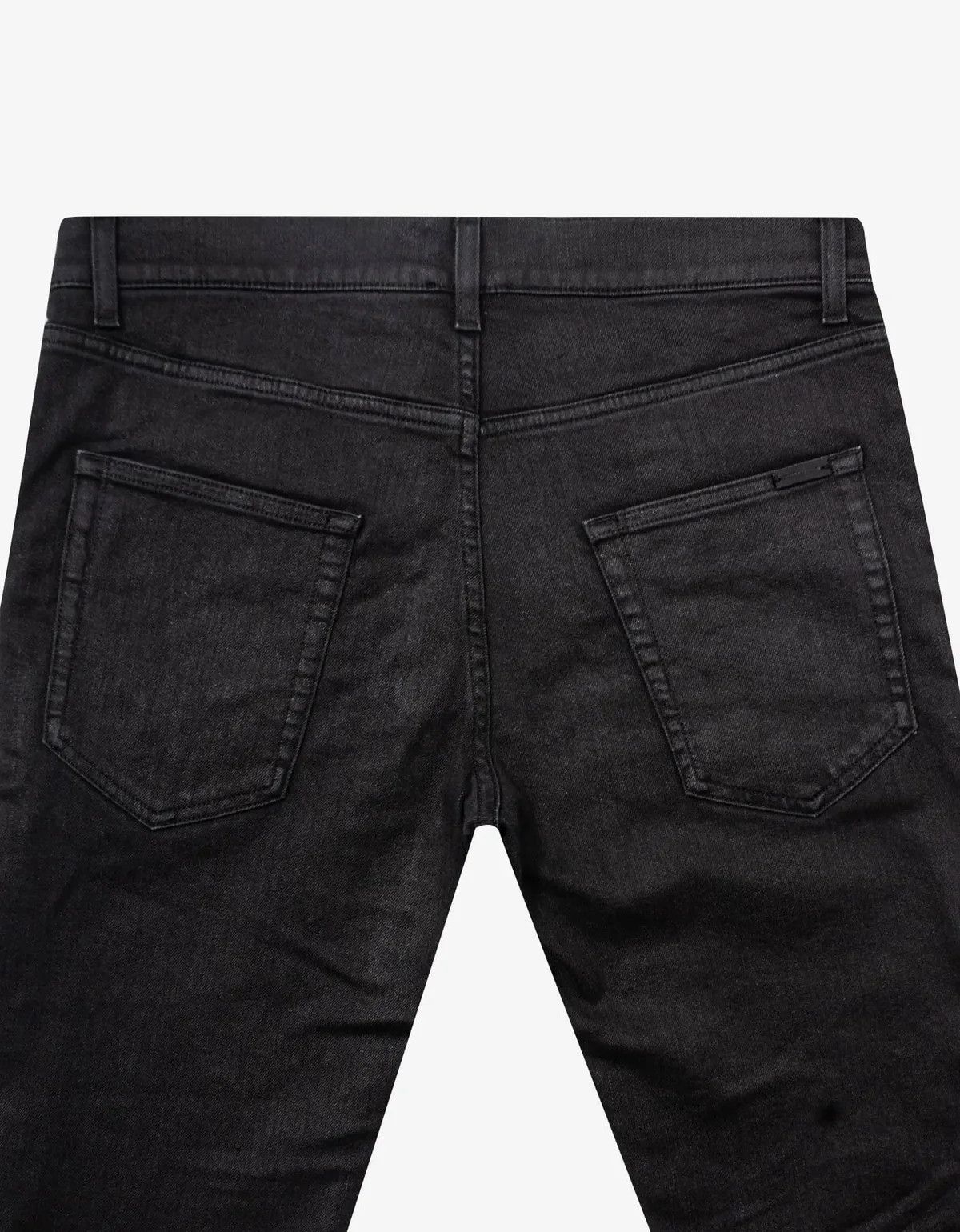Saint Laurent Paris o1s1wg110924 Skinny-Fit Jeans in Coated in Black Size US 32 / EU 48 - 4 Thumbnail