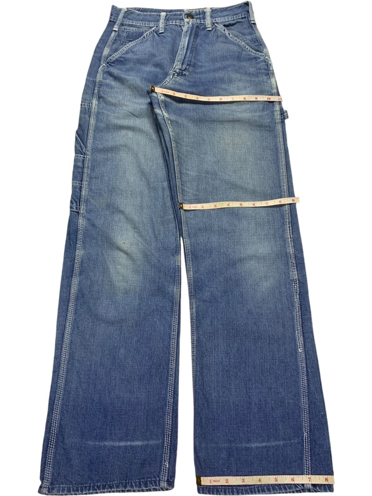 Japanese Brand Vintage Japanese Brand Blue Wash Carpenter Baggy Jeans Size US 26 / EU 42 - 15 Thumbnail