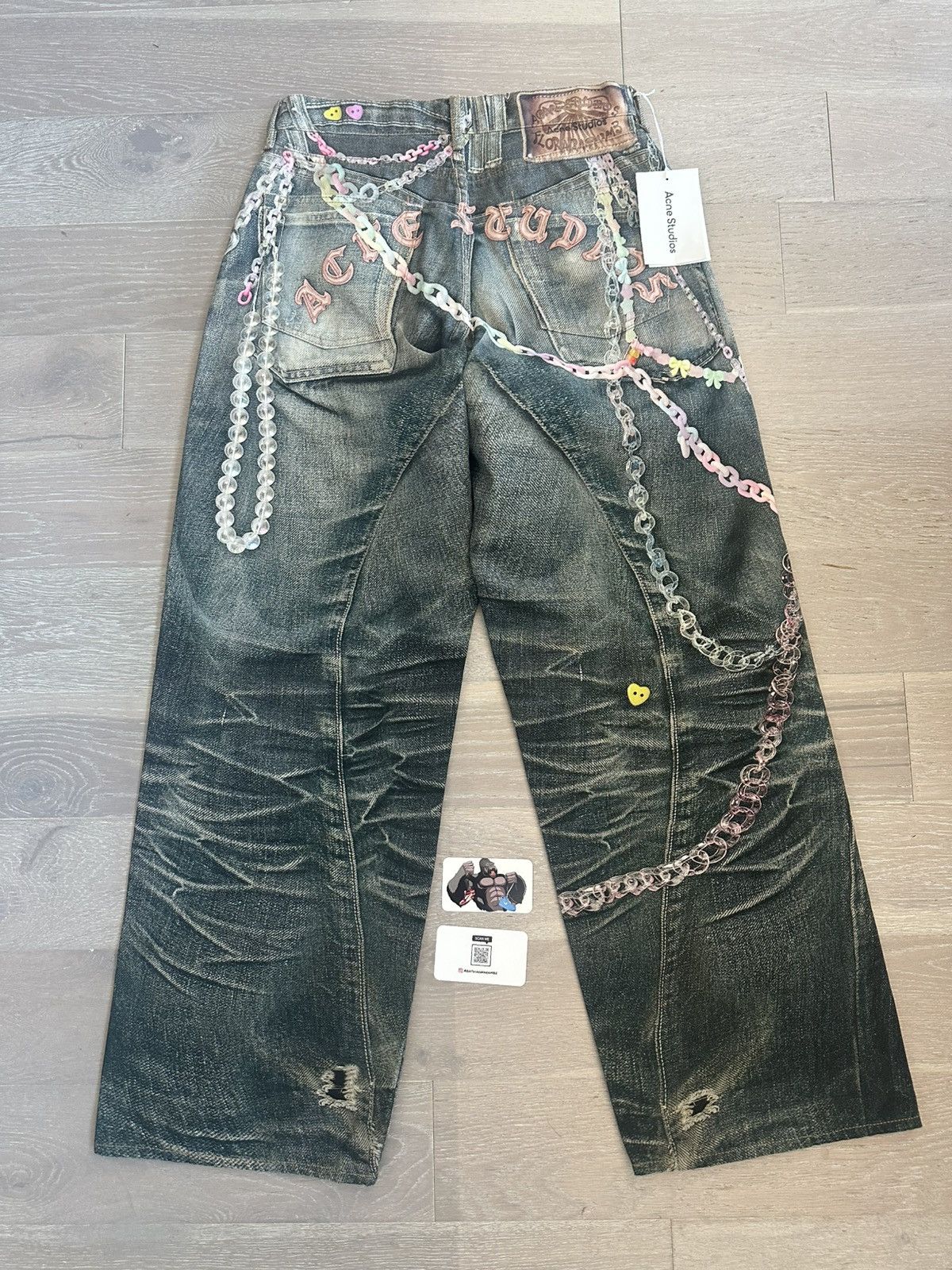 Acne Studios Acne Studios Keychain Print Baggy Fit Jeans - 1981M Size US 30 / EU 46 - 3 Thumbnail