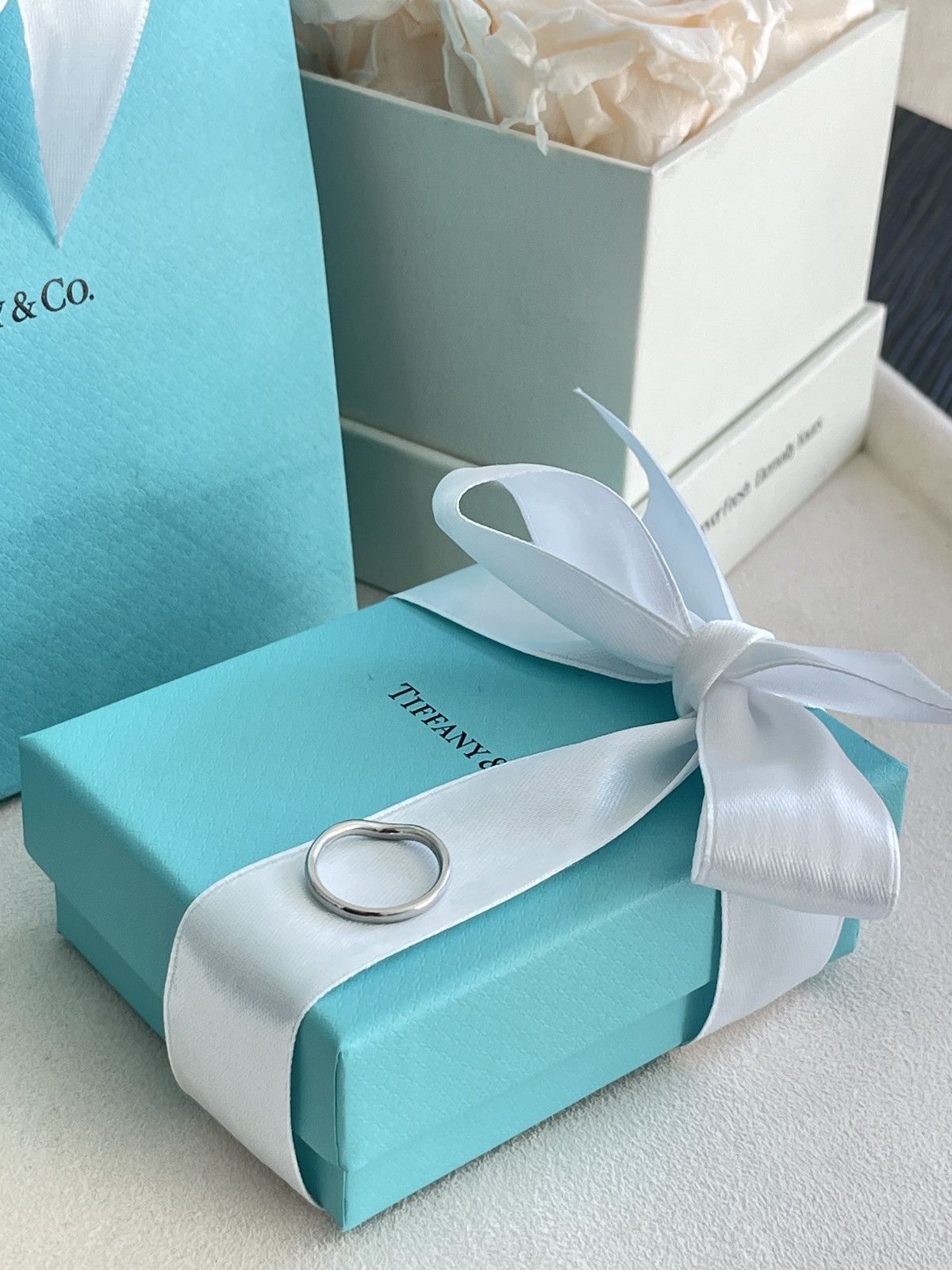 Tiffany & Co. Tiffany & Co. Elsa Peretti Ring Dia Platinum NEW $2,400 Size ONE SIZE - 20 Thumbnail