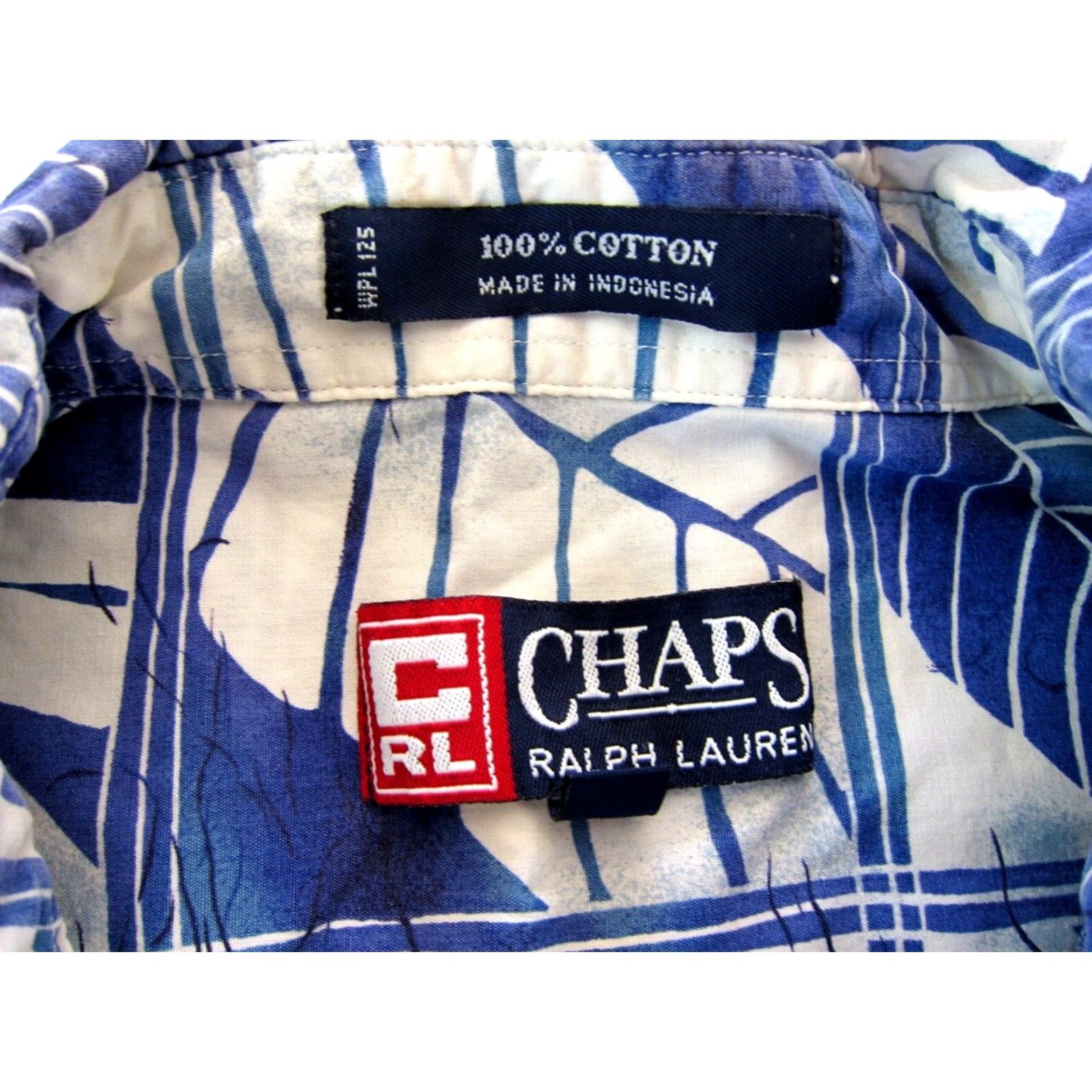 Ralph Lauren VINTAGE Ralph Lauren Chaps Shirt Men XL Floral Blue Size US XL / EU 56 / 4 - 3 Thumbnail