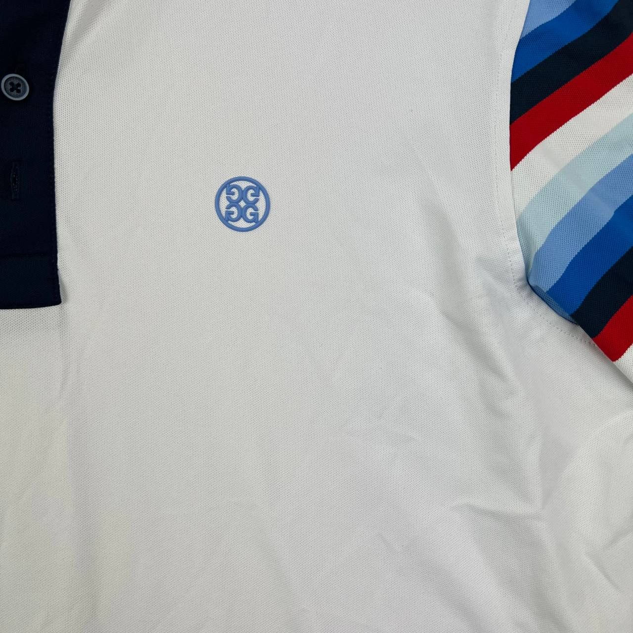 G/FORE G/FORE Golf Logo Large Polo Shirt Striped Short Sleeve Men Size US L / EU 52-54 / 3 - 4 Thumbnail