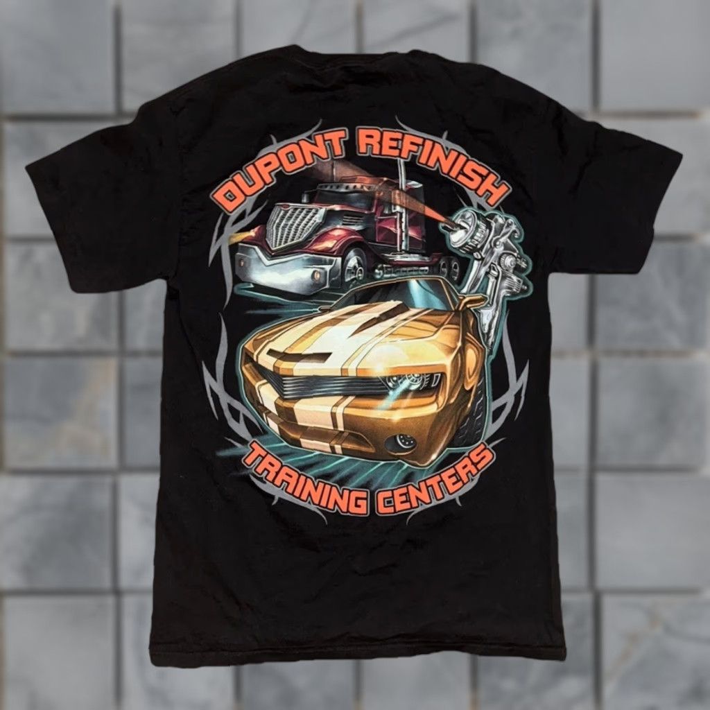 Vintage VINTAGE DuPont Mustang Graphic T-Shirt Black Small 17x26 Trucker Tee Car Tee Men Short Sleeve Crew Neck Cotton Polyester Blend - 17X26 MPN Size US S / EU 44-46 / 1 - 1 Thumbnail