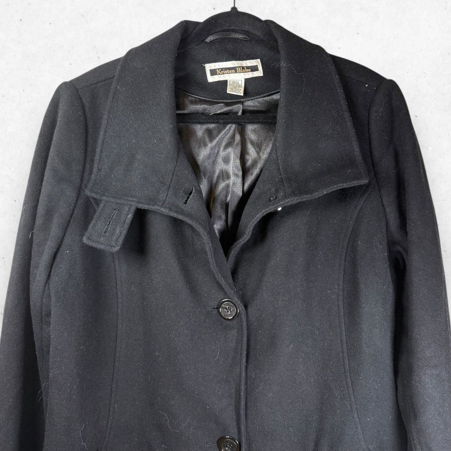 Other Kristen Blake Black Fine Australian Wool Blend Coat Size XXL Size XXL / US 16-18 / IT 52-54 - 4 Thumbnail
