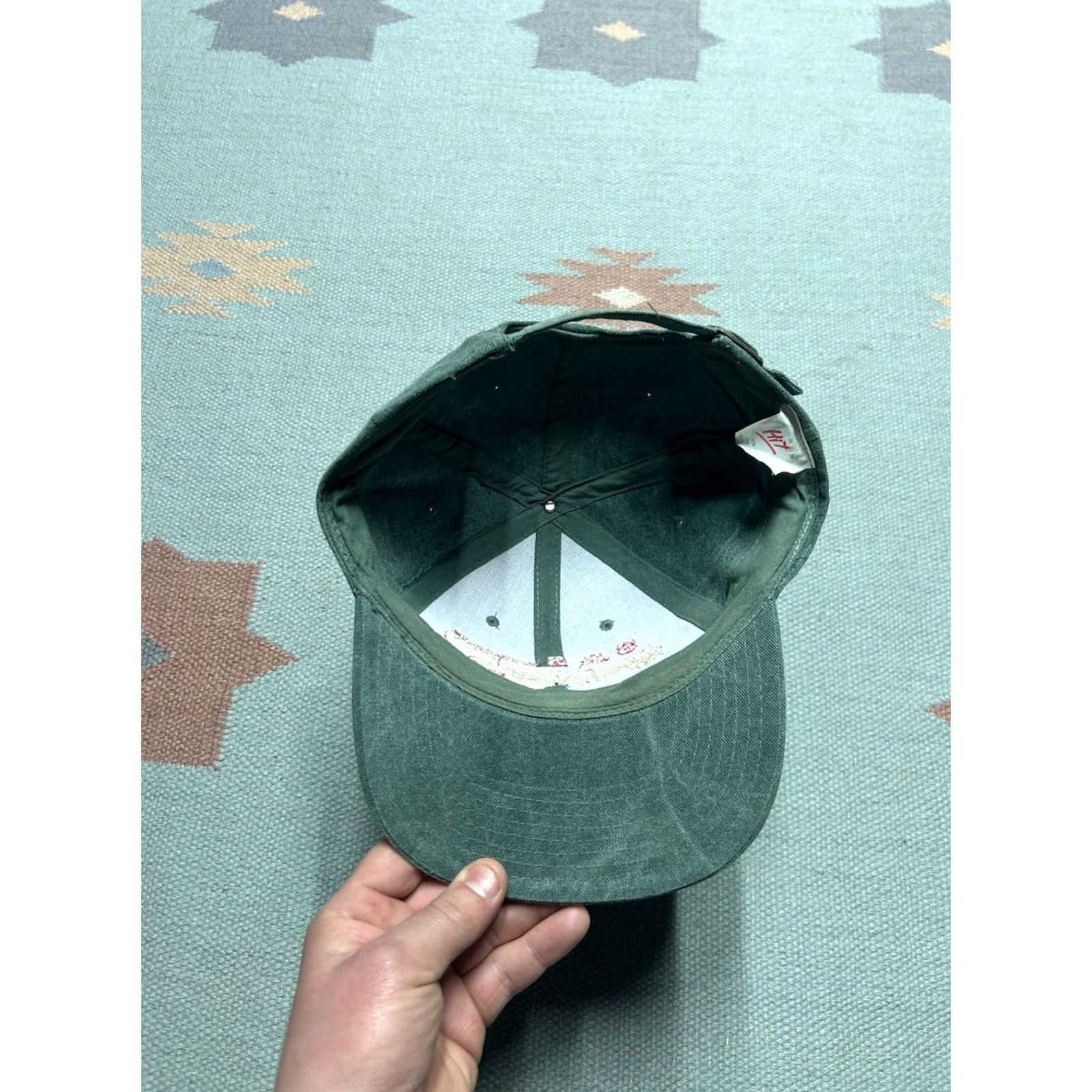 Vintage VINTAGE strapback hat cap S&S contracting insurance stone wash canvas green Men Adjustable Green Strapback Size ONE SIZE - 7 Thumbnail
