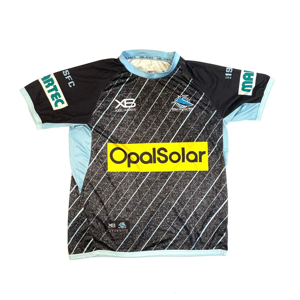 Other Black and blue Sharks rugby jersey shirt tee xblades Size US M / EU 48-50 / 2 - 1 Thumbnail