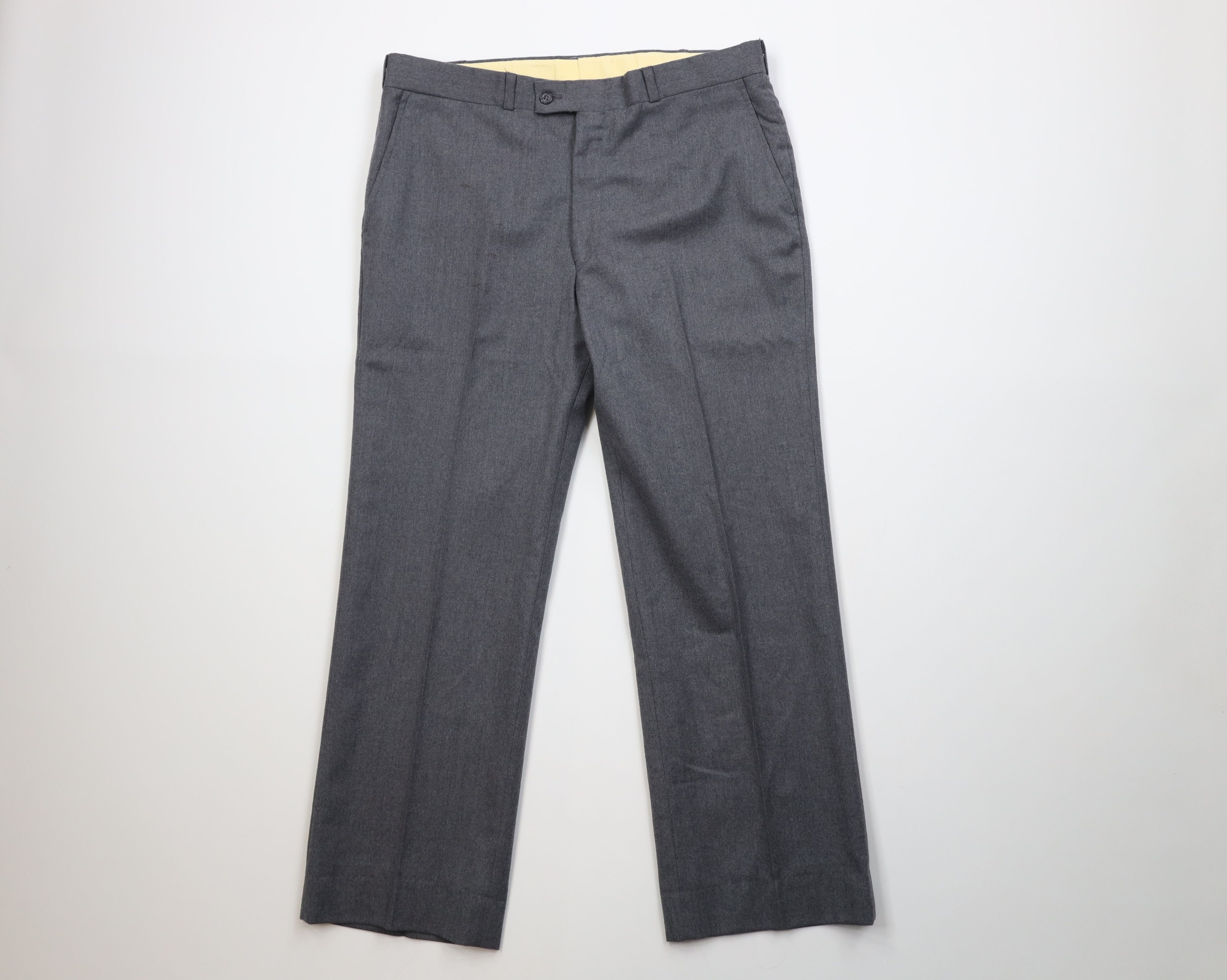 Vintage Vintage 70s Streetwear Flared Wide Leg Chino Pants Gray USA Size US 36 / EU 52 - 1 Thumbnail