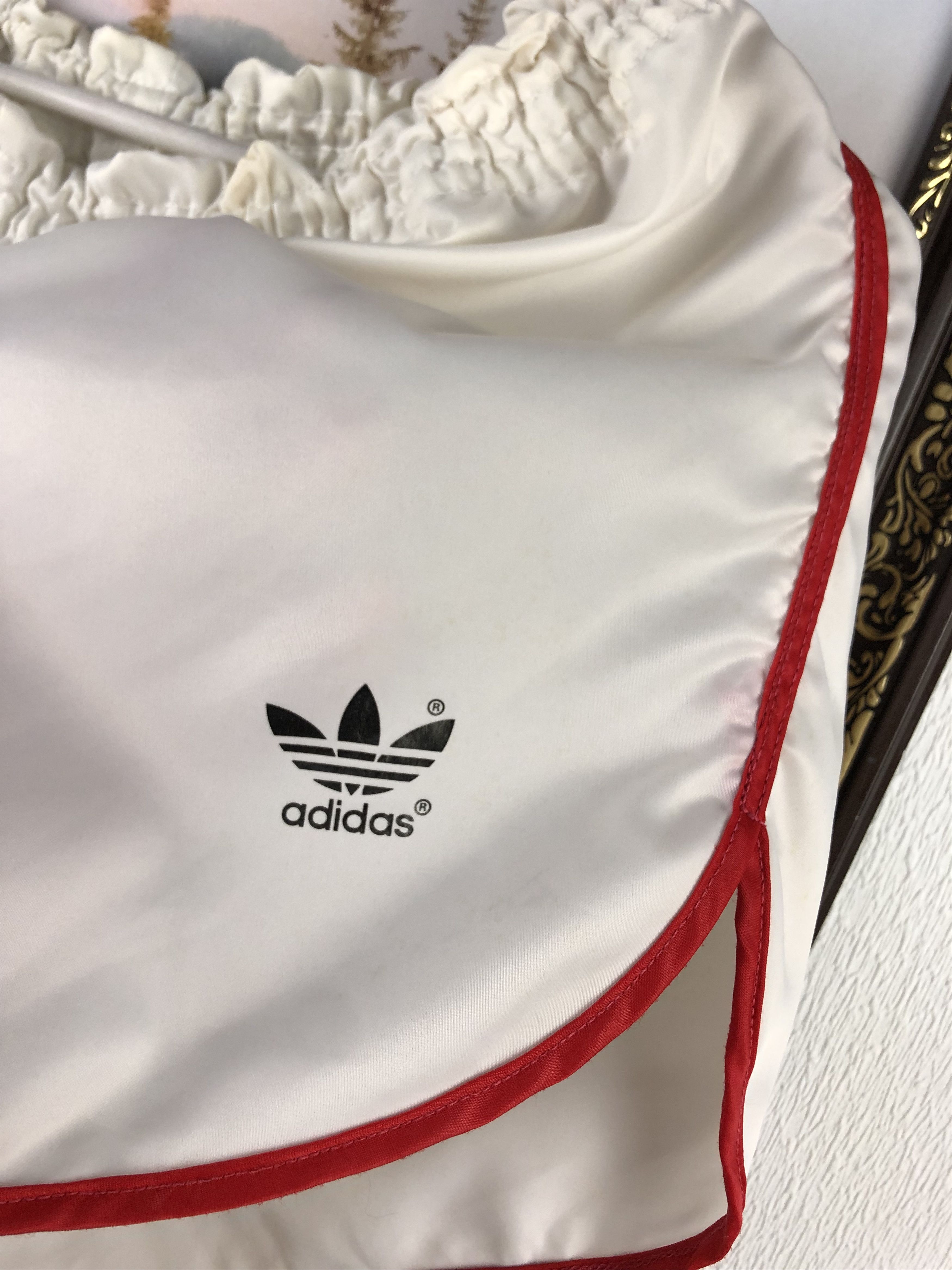 Adidas Vintage 80's Adidas West Germany Nylon Athletic White Shorts Size US 34 / EU 50 - 4 Thumbnail