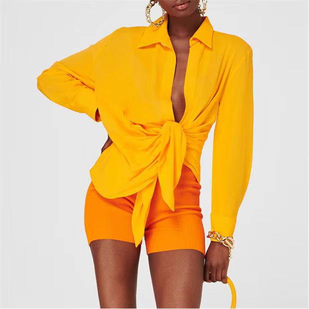 Jacquemus o1g2r1mq1024 Shirt in Orange Size XS / US 0-2 / IT 36-38 - 4 Thumbnail