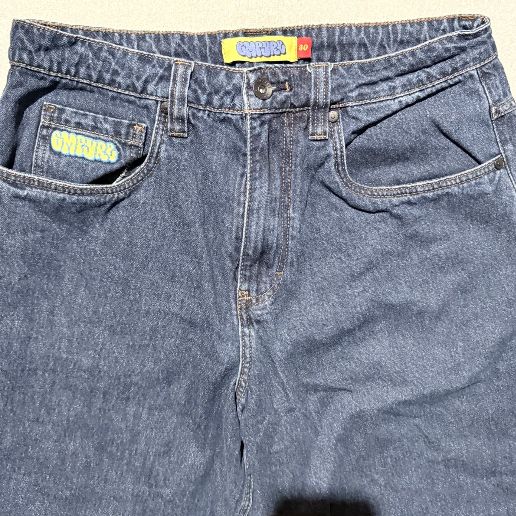 Empyre Empyre Jeans Men Dark Wash Denim Logo Relaxed Classic Straight Zip Fly - 30 Size US 30 / EU 46 - 4 Thumbnail