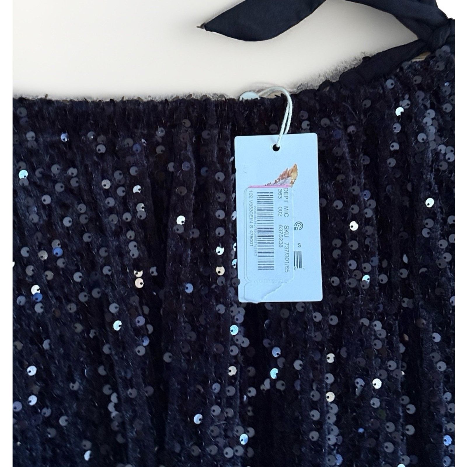The Unbranded Brand NWT Chelsea & Violet Sequin Soft Cocktail Dress Black Size S Size S / US 4 / IT 40 - 5 Thumbnail