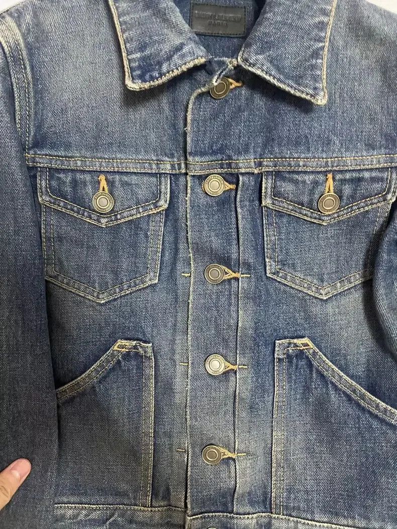 Saint Laurent Paris Saint Laurent Washed Denim Jacket. Size US S / EU 44-46 / 1 - 5 Thumbnail