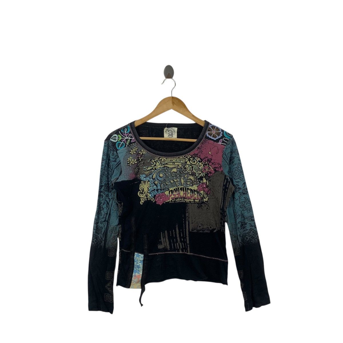 Vintage Vintage SKINNY MINNIE PSYCHEDELIC Rhinestone Bling Tee Size M / US 6-8 / IT 42-44 - 3 Thumbnail