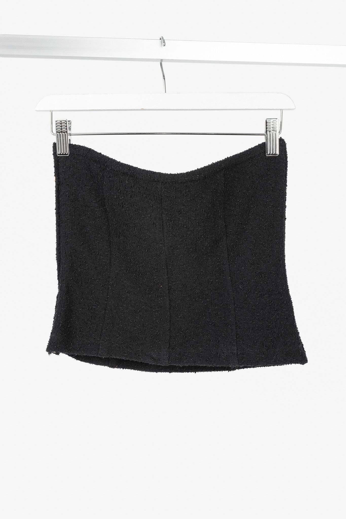 Moschino Moschino Cheap and Chic Black Boucle-Knit Bustier Size M / US 6-8 / IT 42-44 - 2 Thumbnail