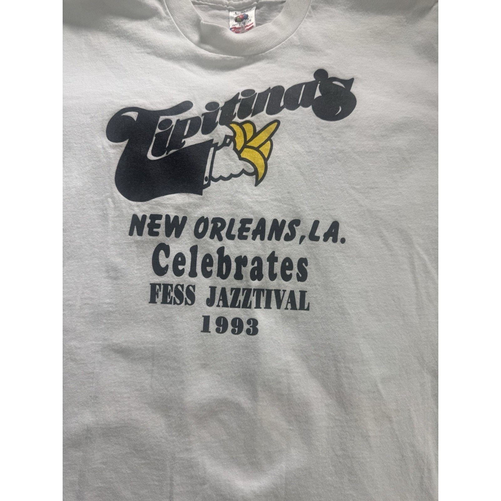 Fruit Of The Loom Vintage 1993 Tipitina’s New Orleans Jazz Festival L Rare Size US L / EU 52-54 / 3 - 2 Thumbnail