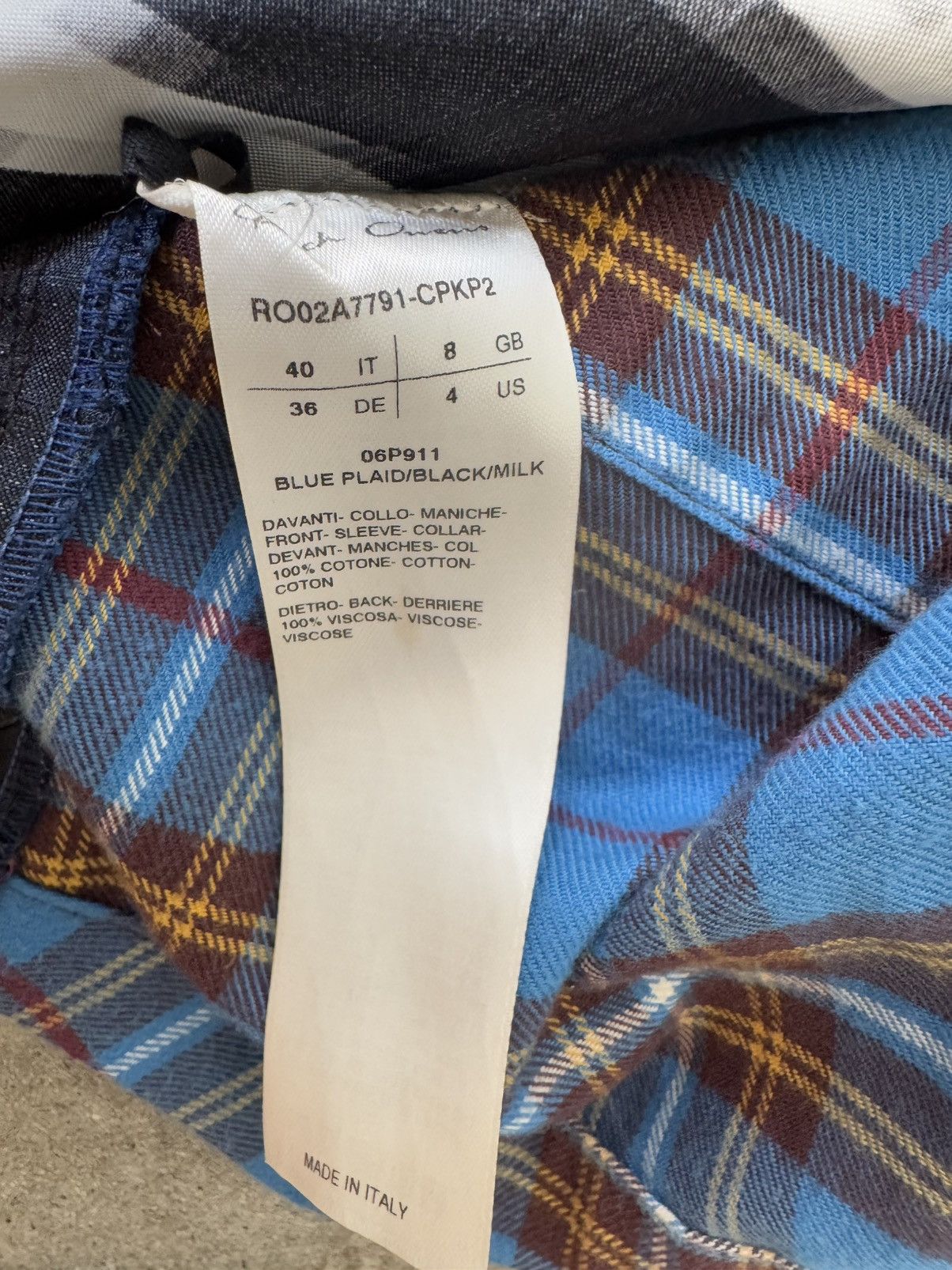Rick Owens ARCHIVE RICK OWENS FW21 GETHSEMANE PLAID JUMBO TOMMY FLANNEL Size US XL / EU 56 / 4 - 3 Thumbnail
