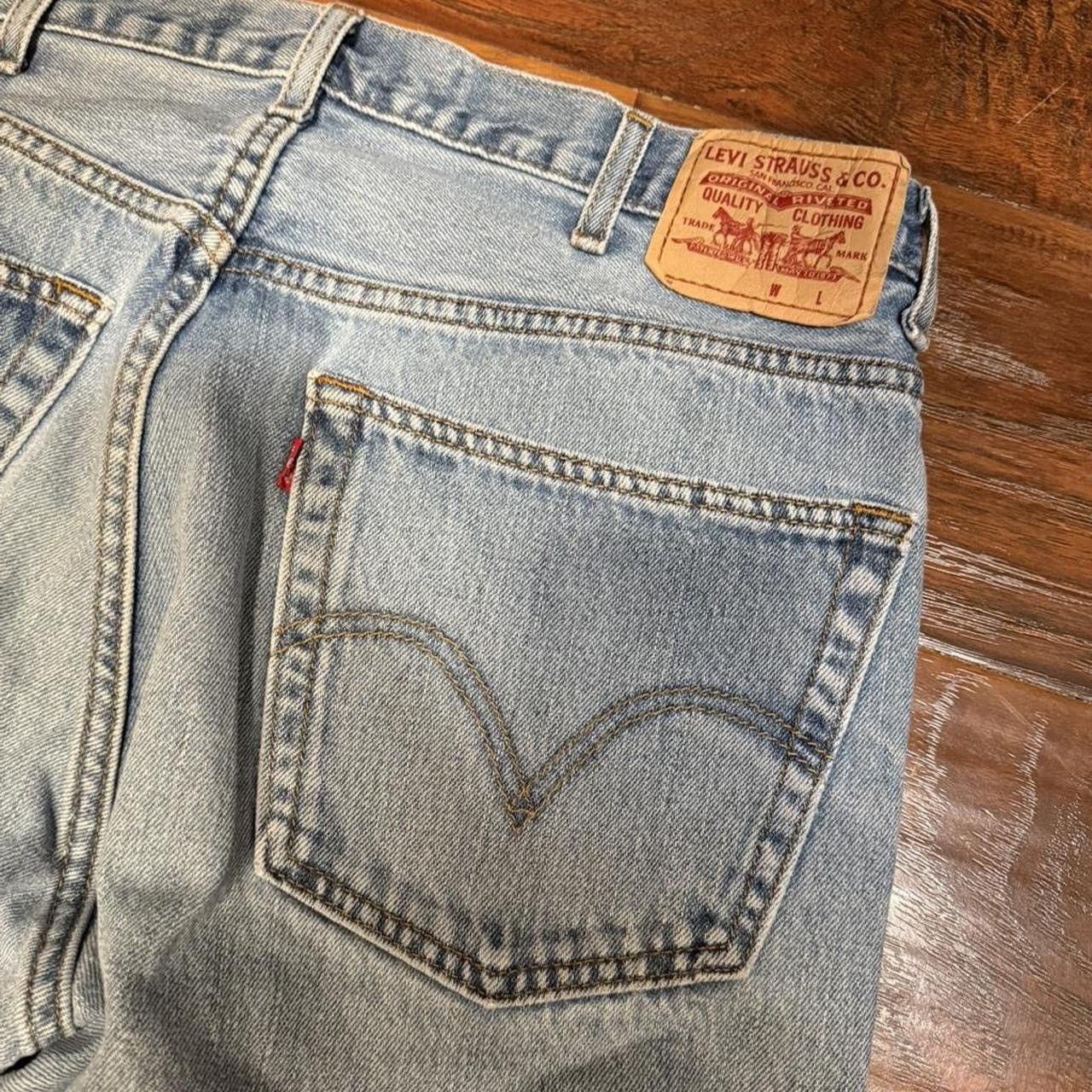 Levi's Y2K Levi's 505 Light Washed Faded Regular Straight Jeans Size US 36 / EU 52 - 3 Thumbnail