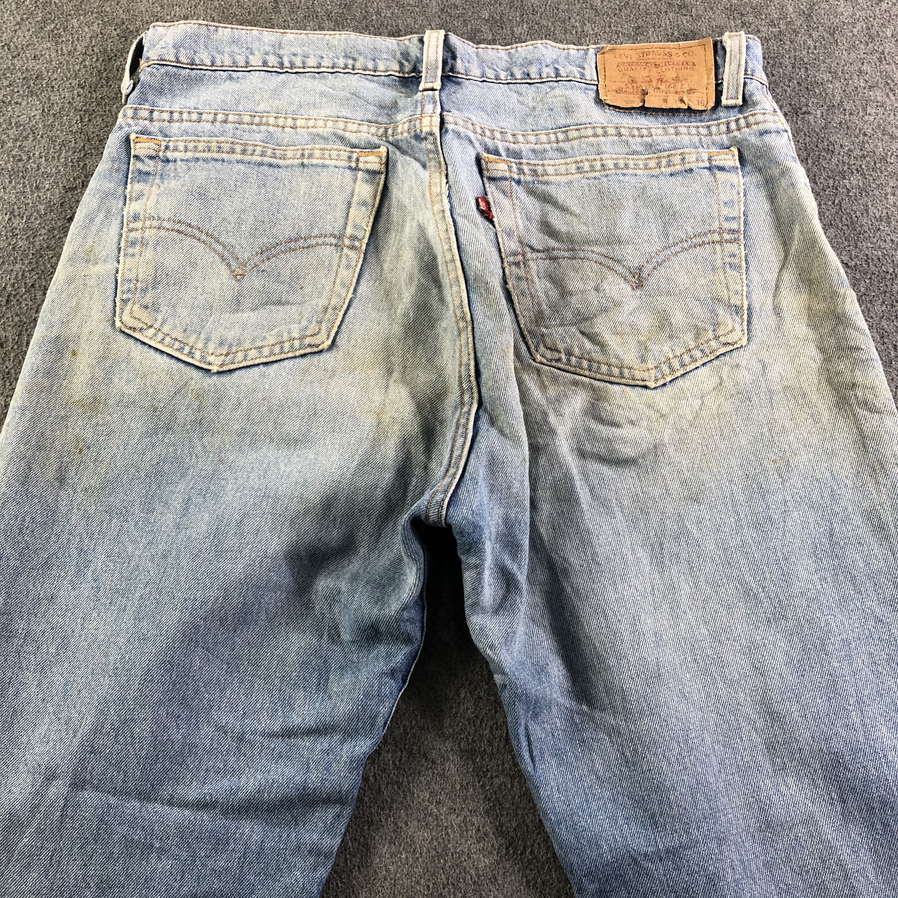 Levi's 90s Vintage Blue Wash Levis 505 Jeans-J3969 Size US 36 / EU 52 - 4 Thumbnail