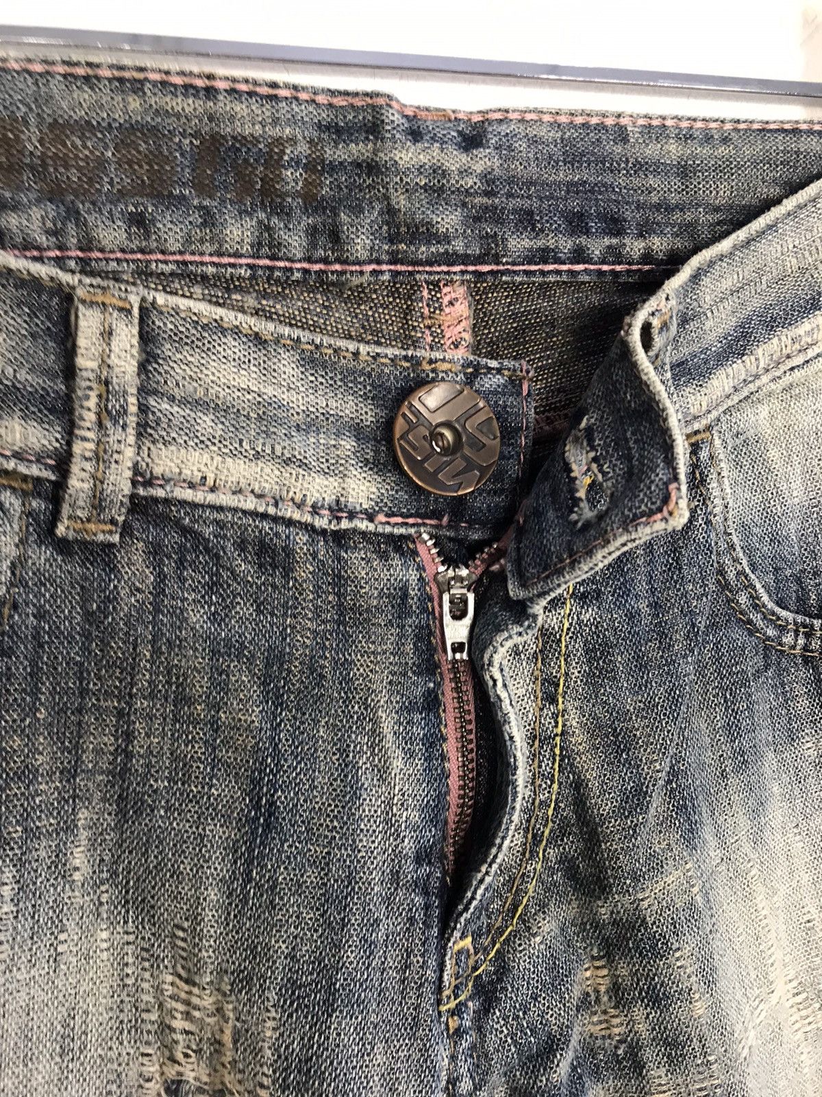 Miss Sixty Miss Sixty Distressed Indigo Denim Jeans Relaxed Tapered Size 27" / US 4 / IT 40 - 8 Thumbnail