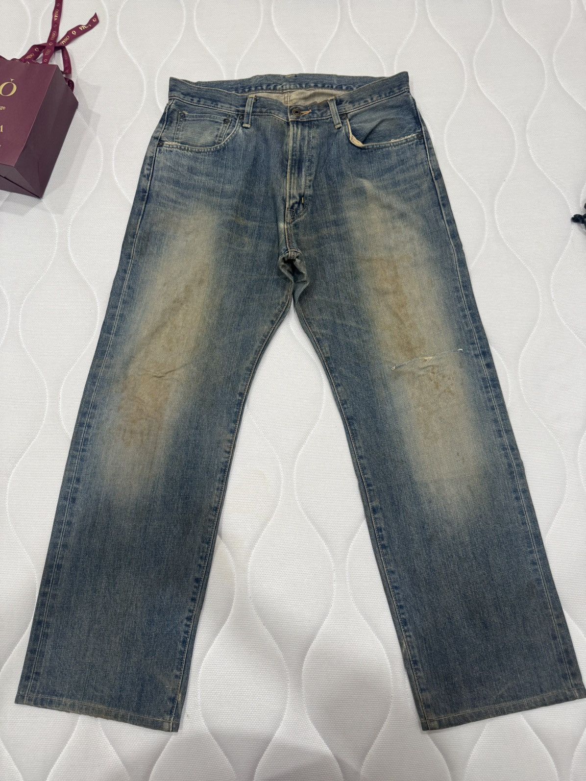 Edwin Sales‼️Ditressed Rusty Vtg Edwin 505X Selvedge (AB-1002) Size US 34 / EU 50 - 1 Thumbnail