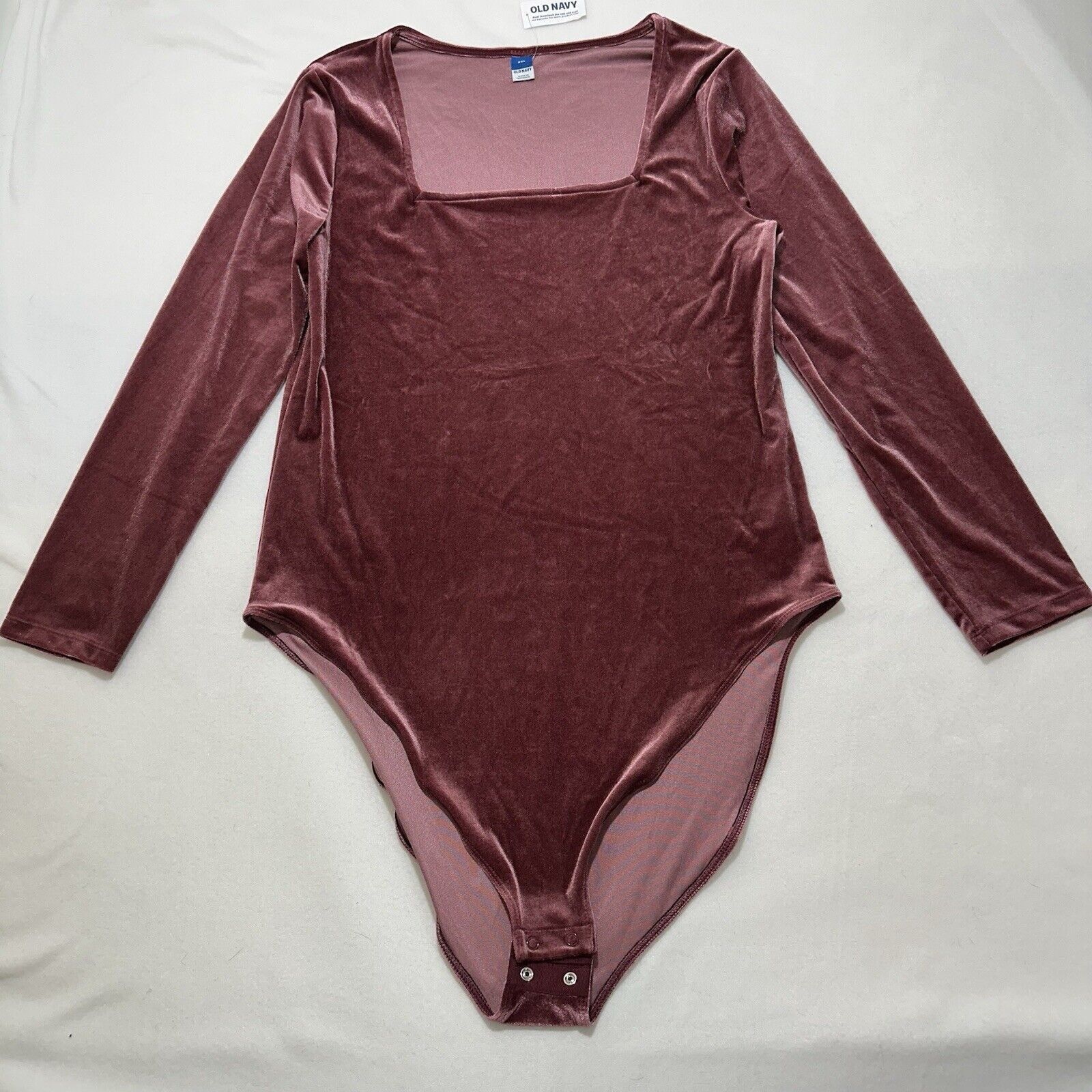 Old Navy Old Navy XXL Pink Velour Square Neck Long Sleeve Bodysuit Size XXL / US 16-18 / IT 52-54 - 1 Thumbnail