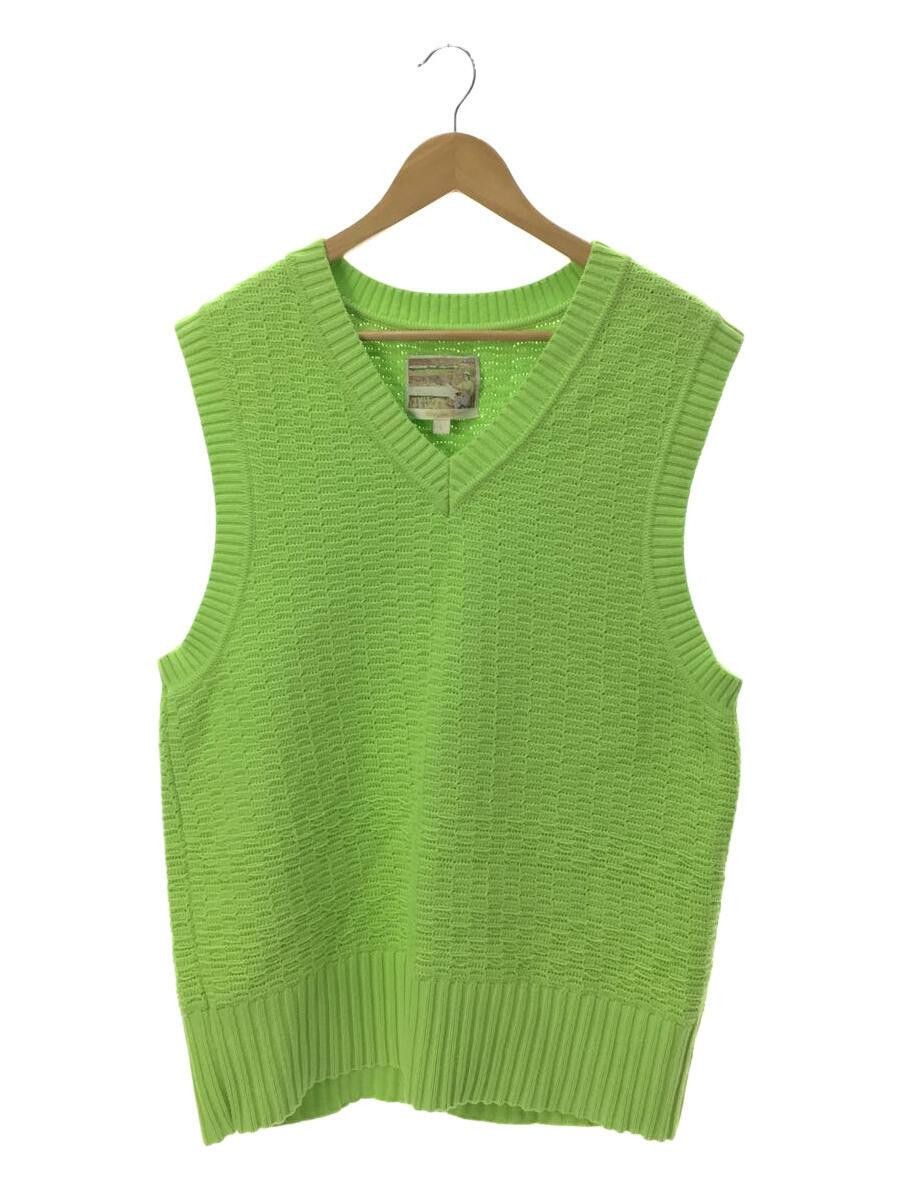 Aime Leon Dore o1tko10825 Chrochet Knit Vest in Neon Green Size US M / EU 48-50 / 2 - 1 Thumbnail