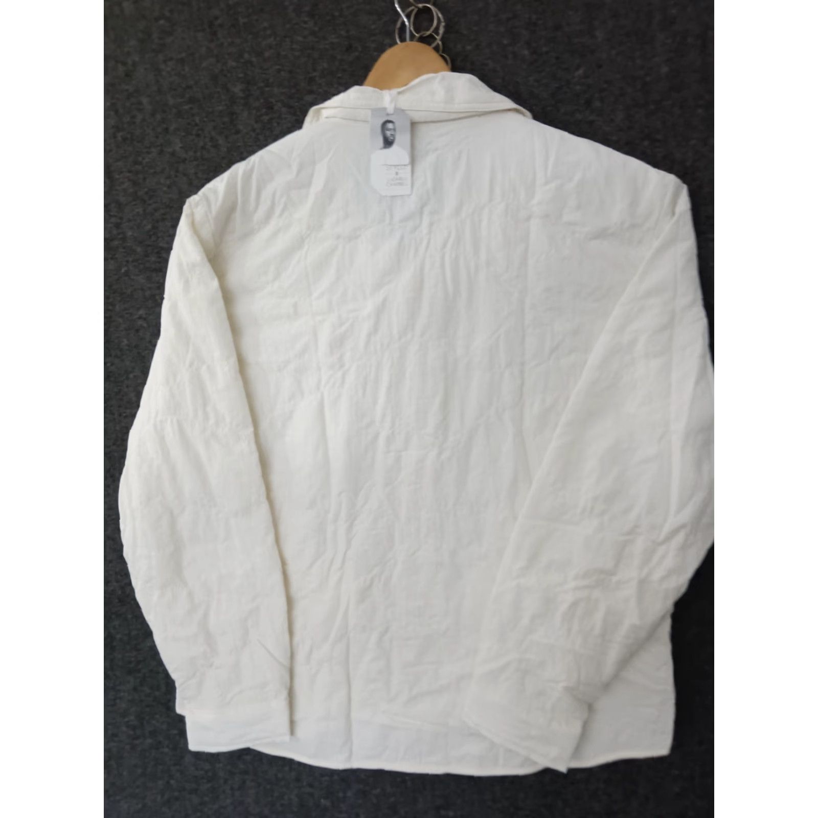 Vintage Stylus Jacket Mens M Ivory Pockets LaDarius Campbell Designer Rain Coat Mid-Length Nylon Snap Button-Down Casual Fall Winter Style: Rain Coat Size US M / EU 48-50 / 2 - 2 Thumbnail