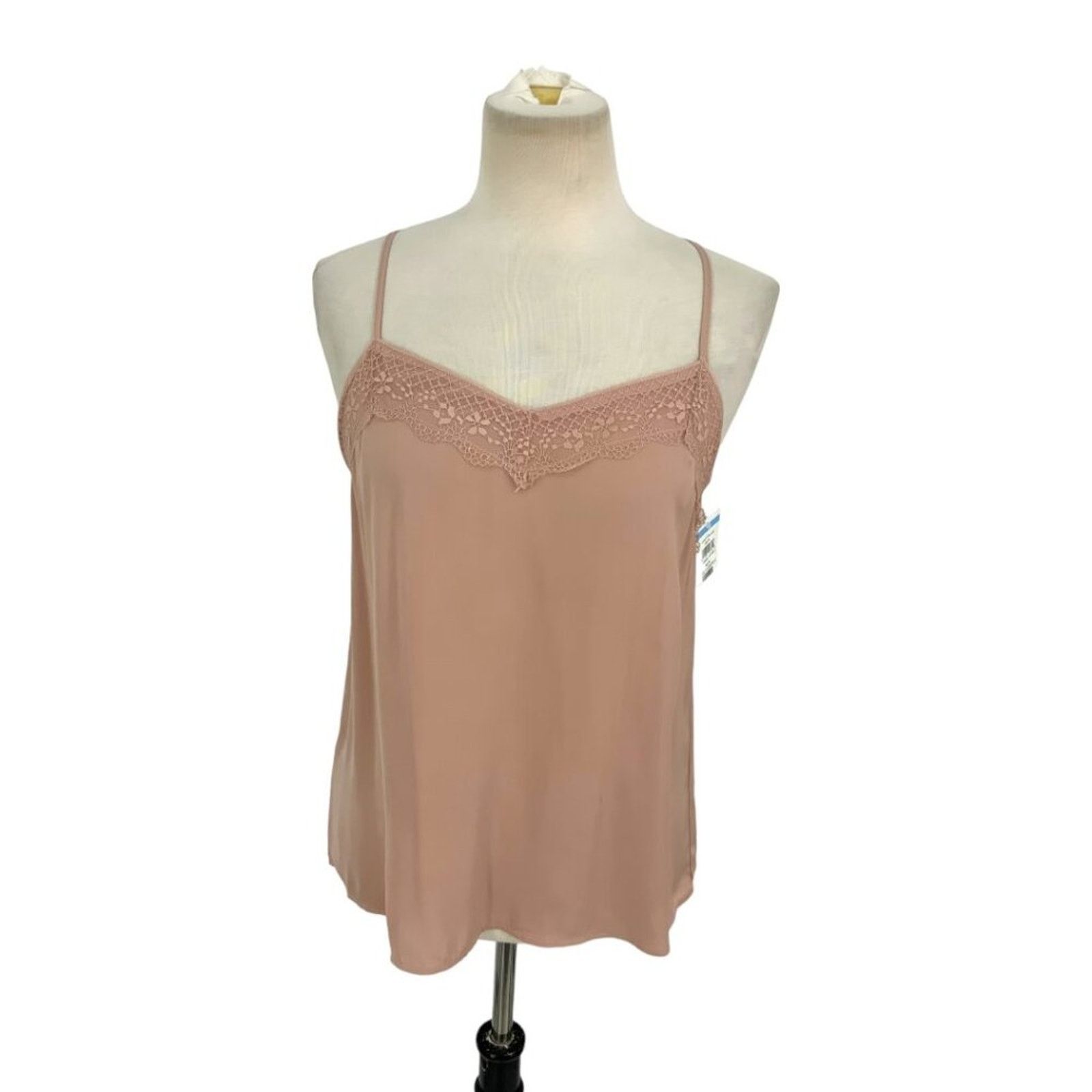 Other Halogen Lace Trim Racerback Cami Pink Sz Small NWOT $39 MSRP Size S / US 4 / IT 40 - 2 Thumbnail