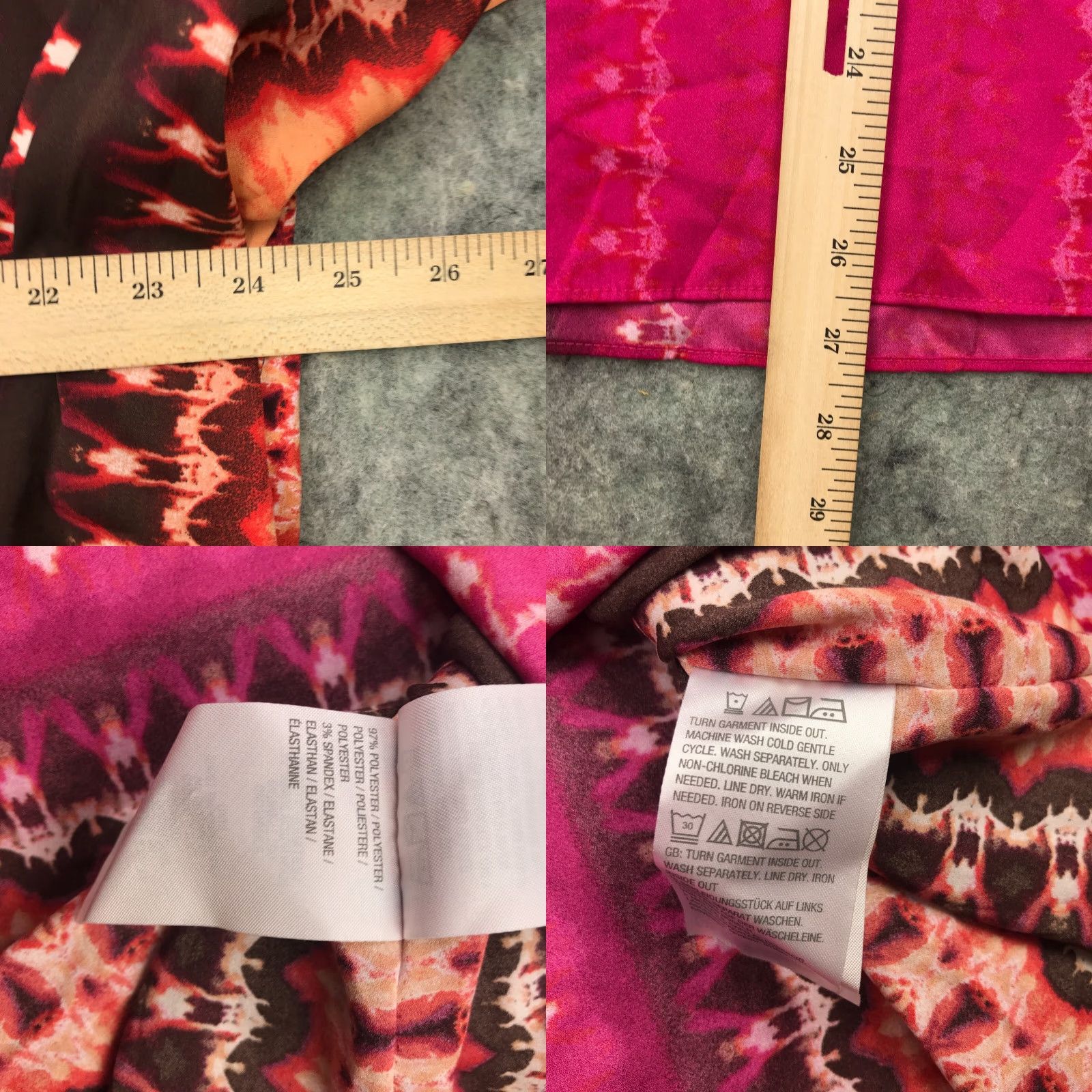 Bob Mackie Bob Mackie Wearable Art Womens Poncho Shirt Top Size 1X Pink Orange Tie Dye Size XL / US 12-14 / IT 48-50 - 8 Thumbnail