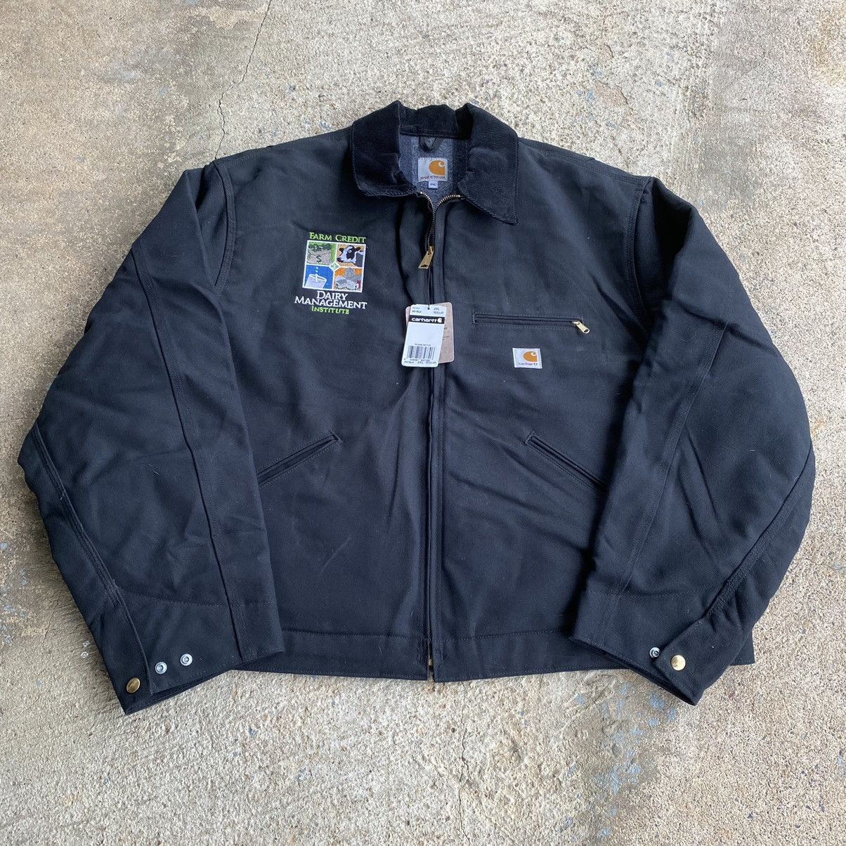 Carhartt × Vintage Vintage Carhartt Detroit Black Blanket Lined Jacket Size US XXL / EU 58 / 5 - 2 Thumbnail