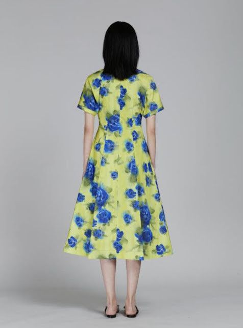 Marni o1w1db10125 Floral Print Cotton Midi Dress in Multicolor Size M / US 6-8 / IT 42-44 - 2 Thumbnail