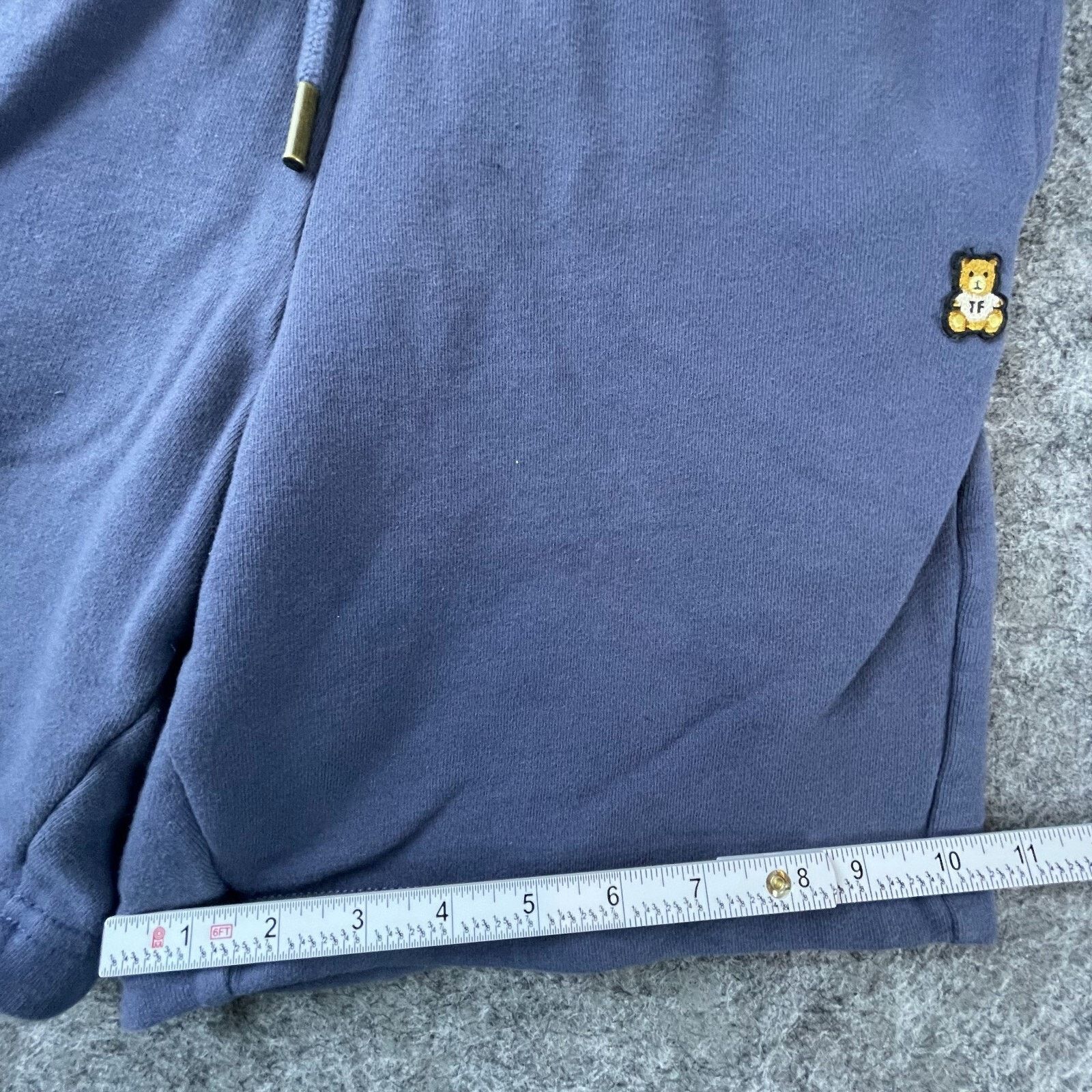 Teddy Fresh Teddy Fresh Sweat Shorts Extra Small Blue Cotton Embroidered Size US 26 / EU 42 - 4 Thumbnail