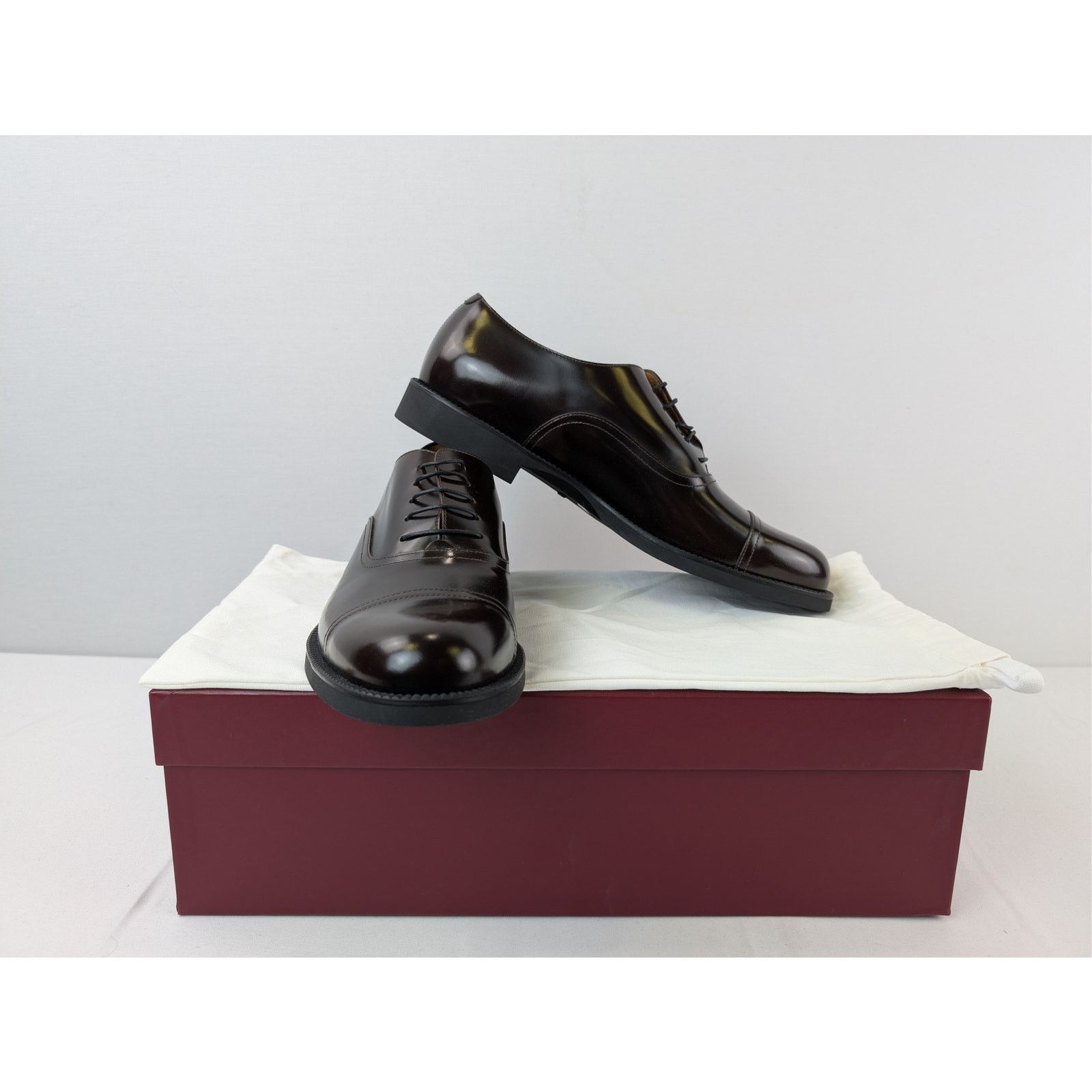 Gucci o1rshd1 Davis Bull men's leather cap-toe oxford shoes Boots Size US 12.5 / EU 45-46 - 19 Thumbnail