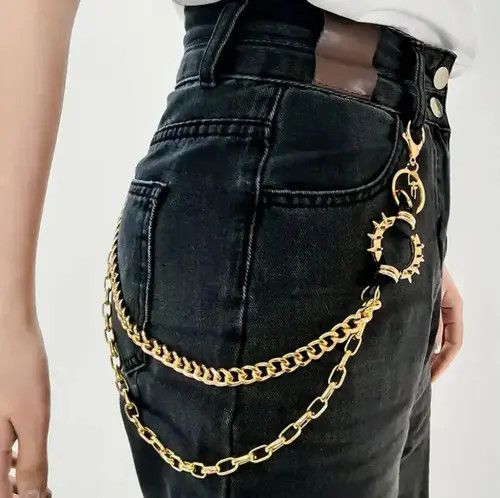 Jewelry Gold Punk Rock Layered Pants Chain Size ONE SIZE - 4 Thumbnail