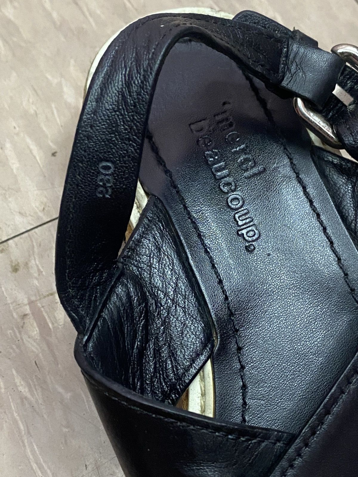 Issey Miyake × Japanese Brand × mercibeaucoup Mercibeaucoup by issey miyake leather black sandal Size US 7 / IT 37 - 4 Thumbnail