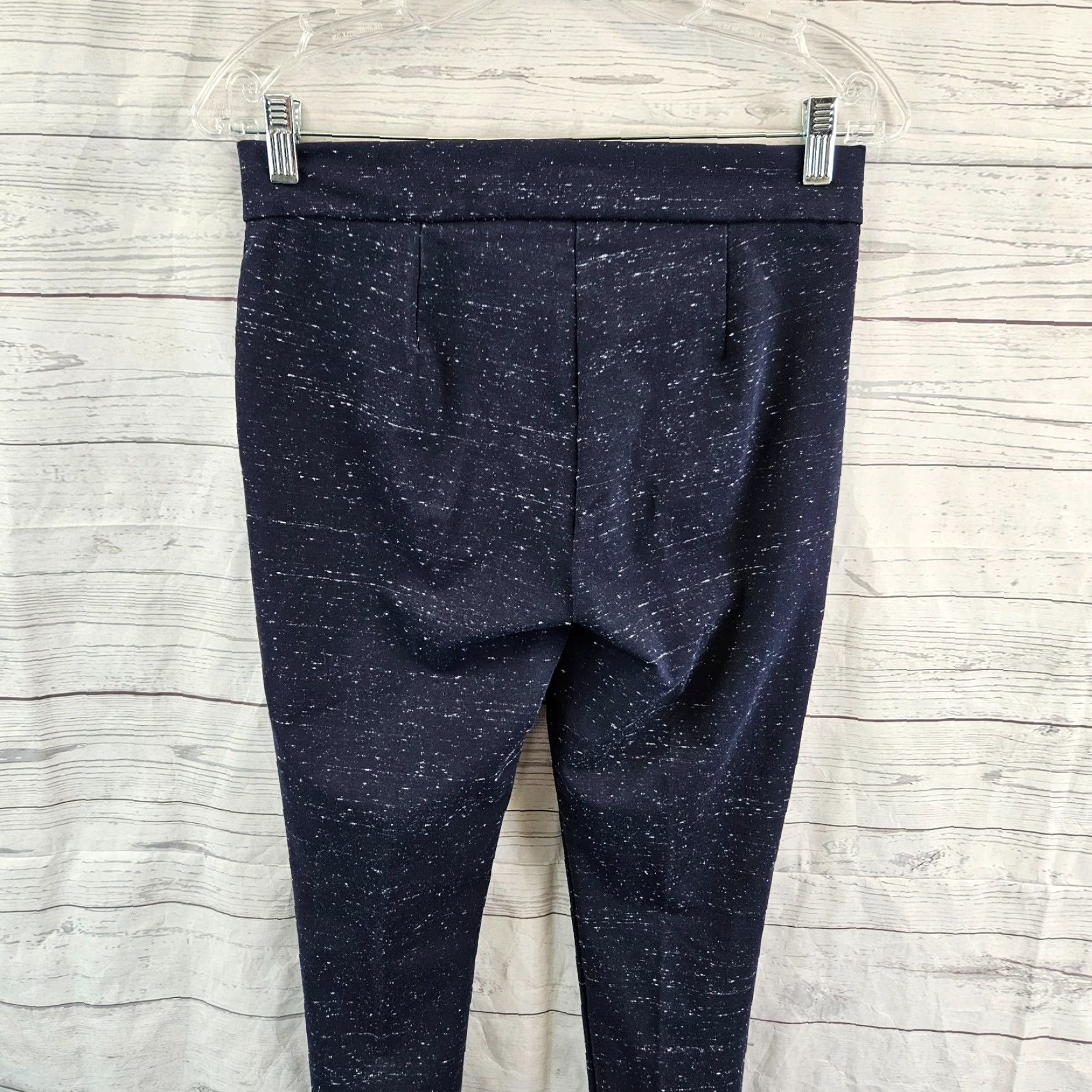 Loft Ann Taylor LOFT Womens Skinny Pants Sz 4 Blue White Mid Rise Rayon Blend Dress Pants Size 27" / US 4 / IT 40 - 4 Thumbnail