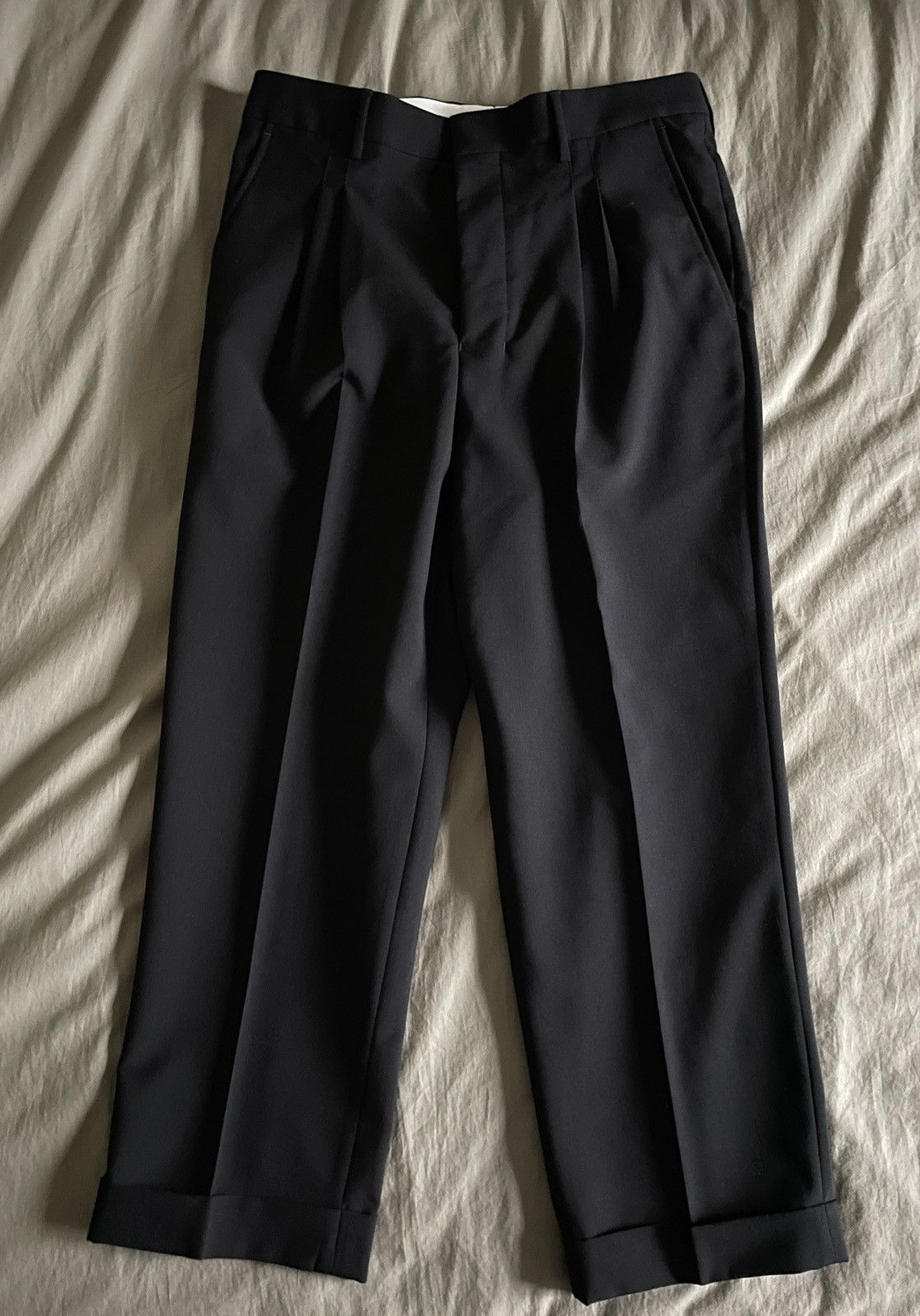 AMI Men’s 🇫🇷 AMI Alexander Mattiussi Virgin Wool Cuffed Trouser Size US 32 / EU 48 - 3 Thumbnail