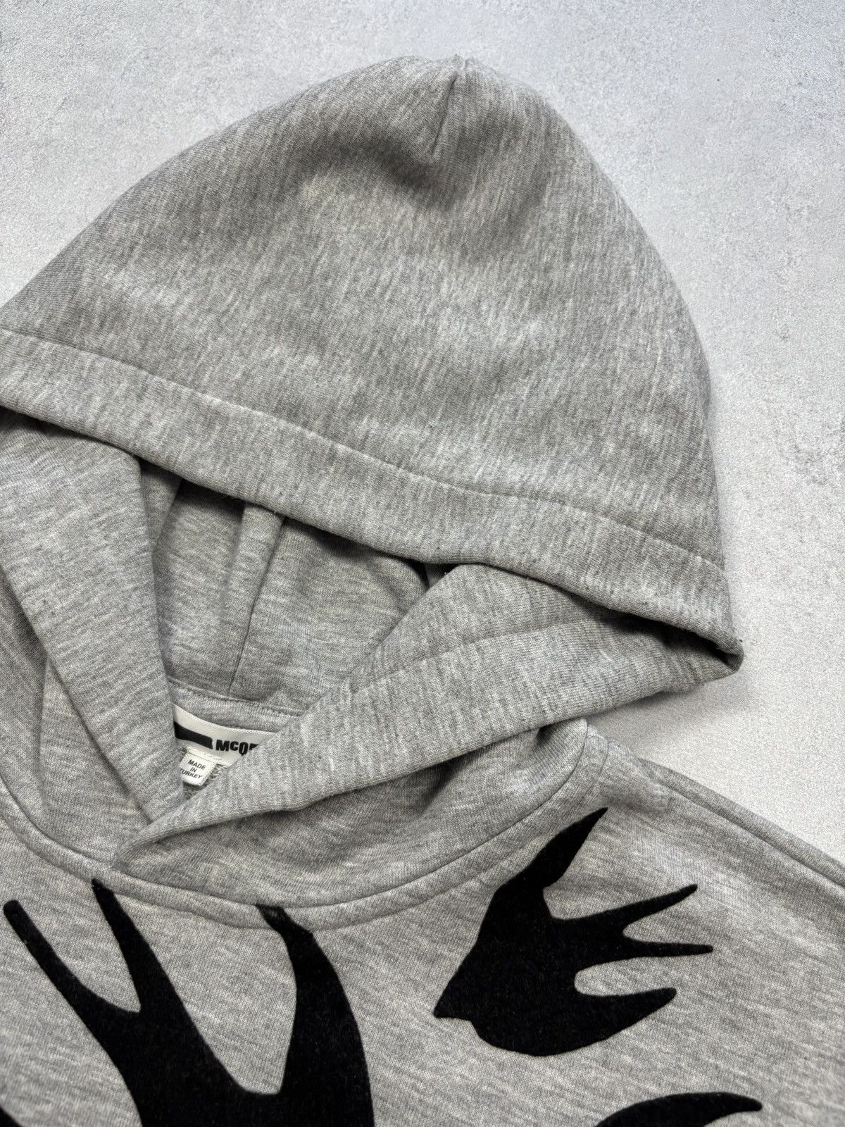 Alexander McQueen Alexander McQueen Velvet Felt Swallow Hoodie McQ Size US M / EU 48-50 / 2 - 9 Thumbnail