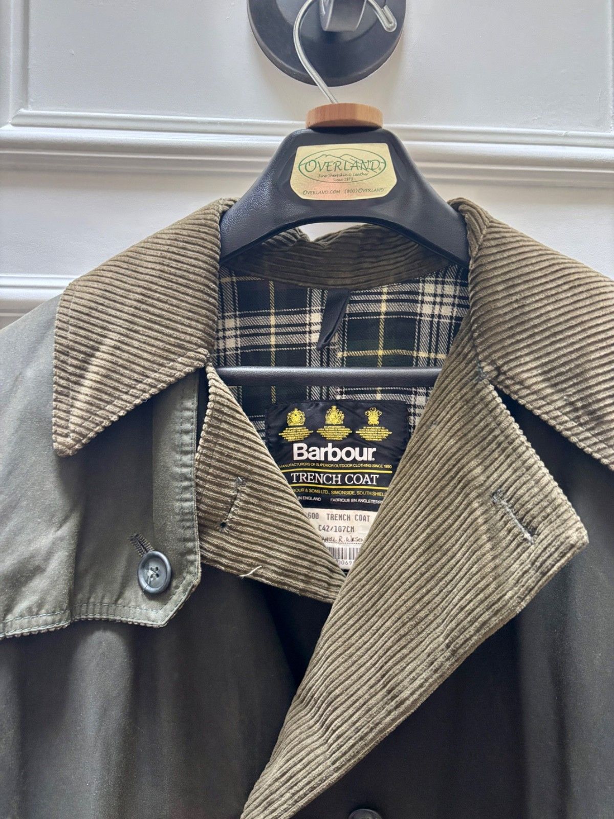 Barbour Limited Edition Vintage '94 A600 Sage Barbour Trench Coat Size US XL / EU 56 / 4 - 12 Thumbnail