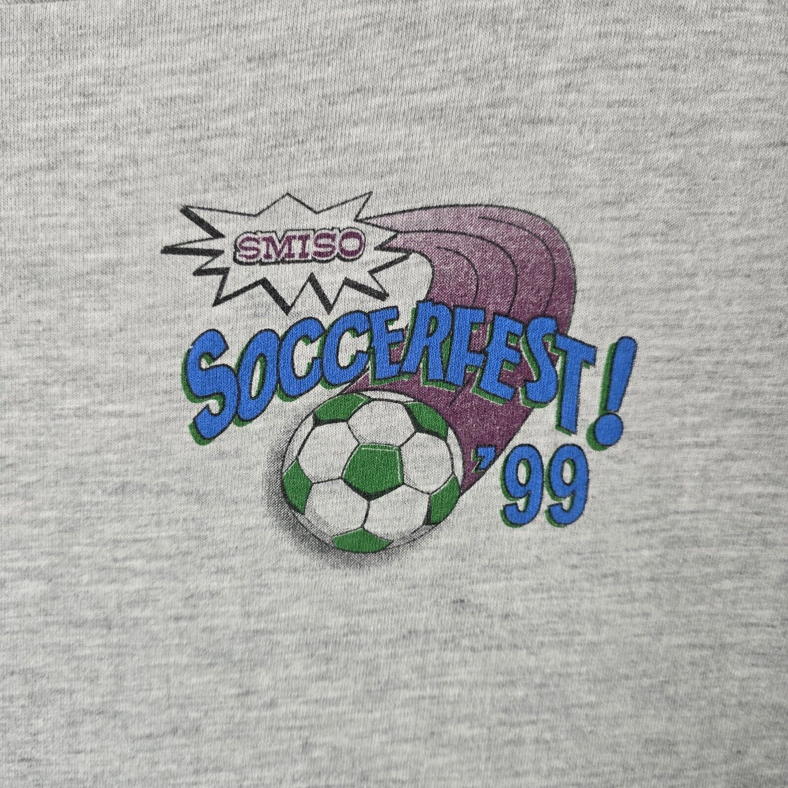 Jerzees Vintage 90s Soccer Fest 99 Shirt Size XL SMISO Vtg Grunge Size US XL / EU 56 / 4 - 6 Thumbnail