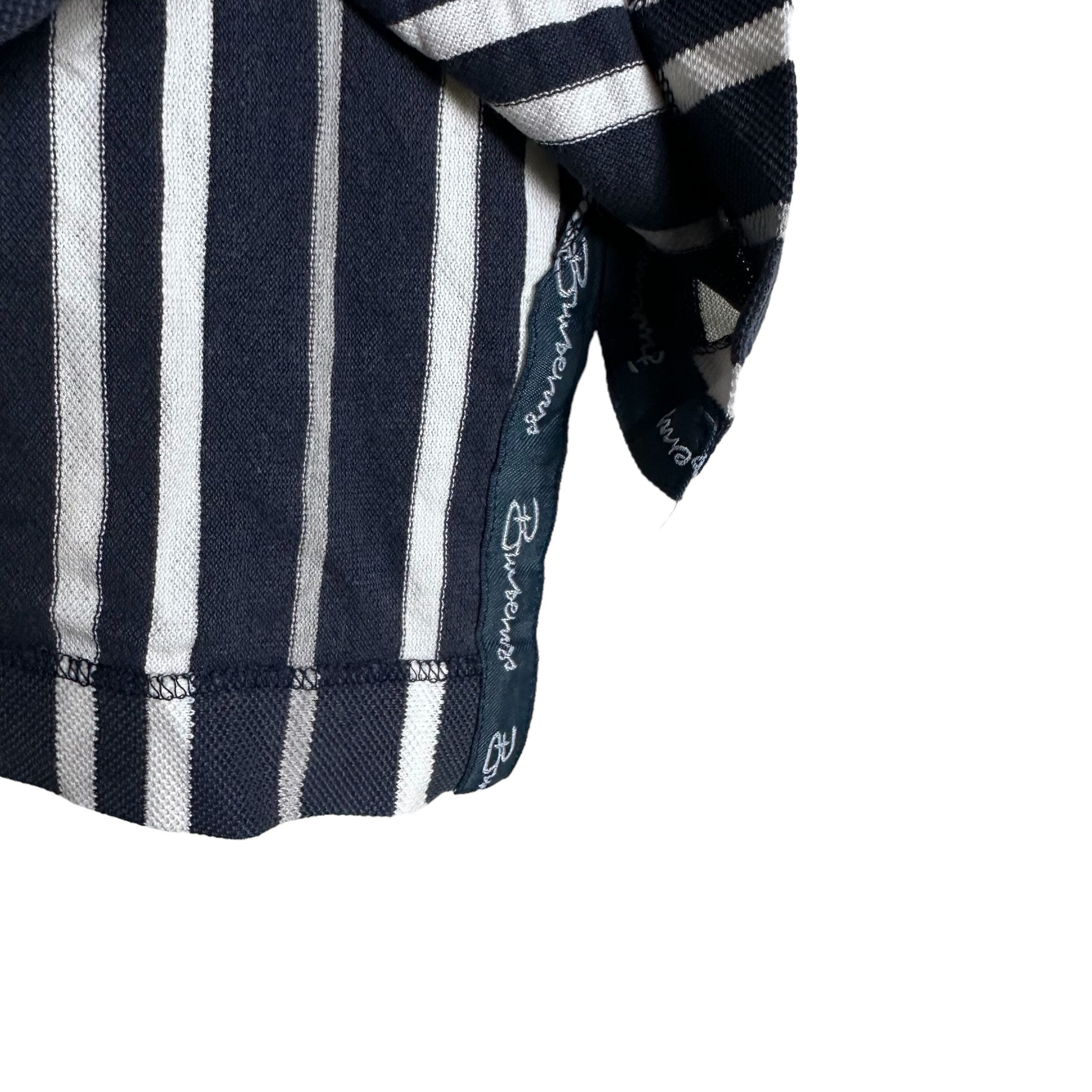 Burberry × Designer × Vintage 🔥RARE🔥Vintage Burberrys Striped Black White Polo Shirt Size US L / EU 52-54 / 3 - 4 Thumbnail